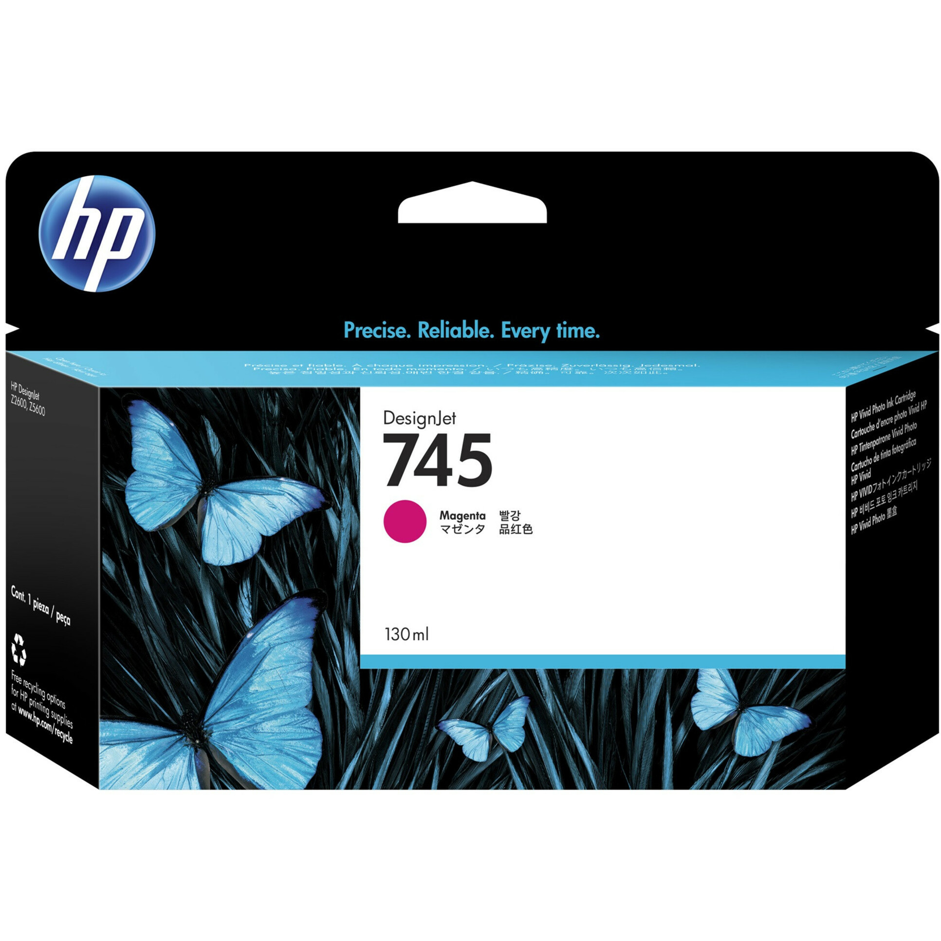 HP 745 Original Standard Yield Inkjet Ink Cartridge - Magenta - 1 Pack