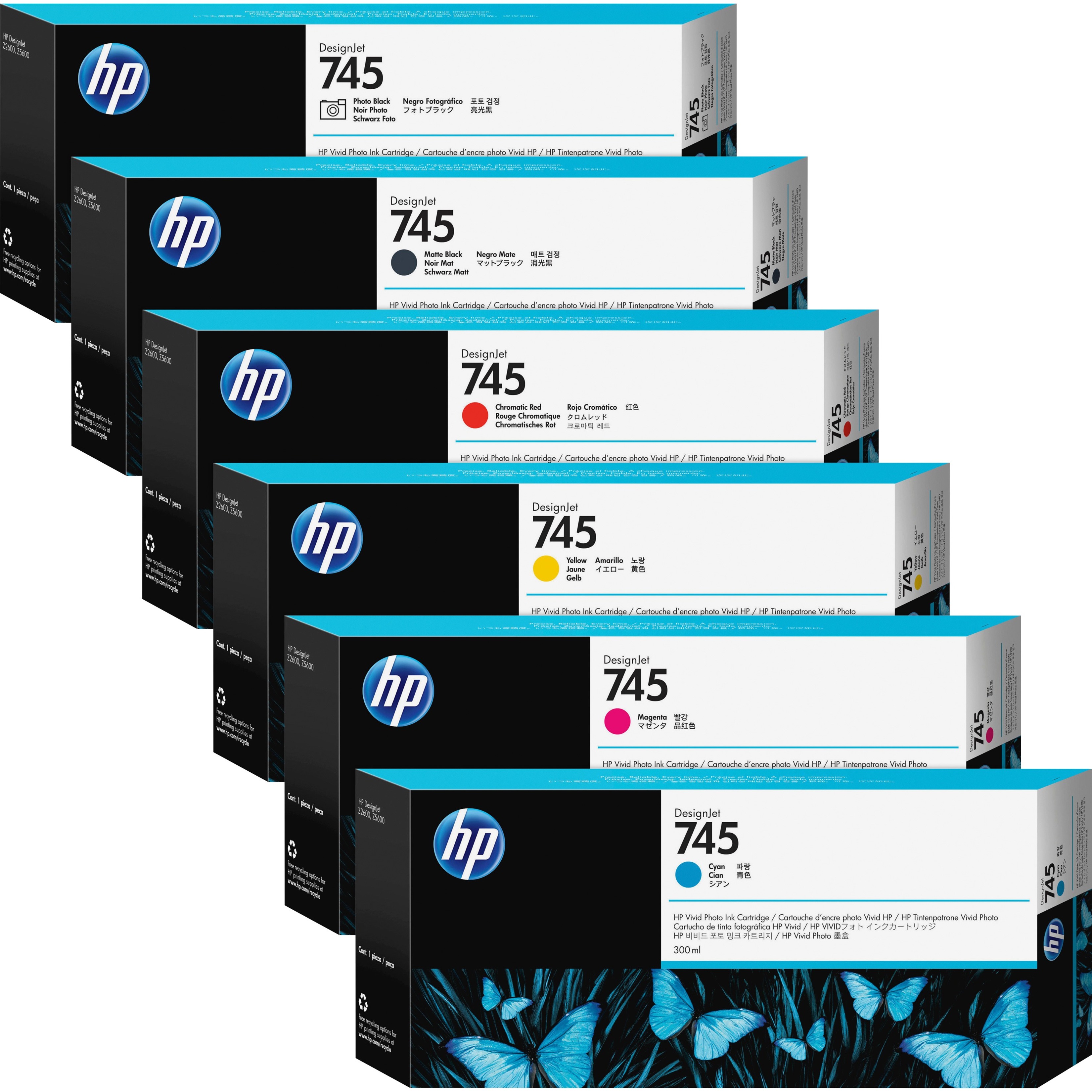 HP 745 (F9K06A) Original Inkjet Ink Cartridge - Chromatic Red - 1 Each — collections