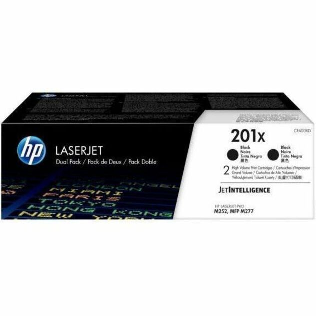 HP 201X (CF400XD) Original High Yield Laser Toner Cartridge - Black - 1 Carton - 2800 Pages
