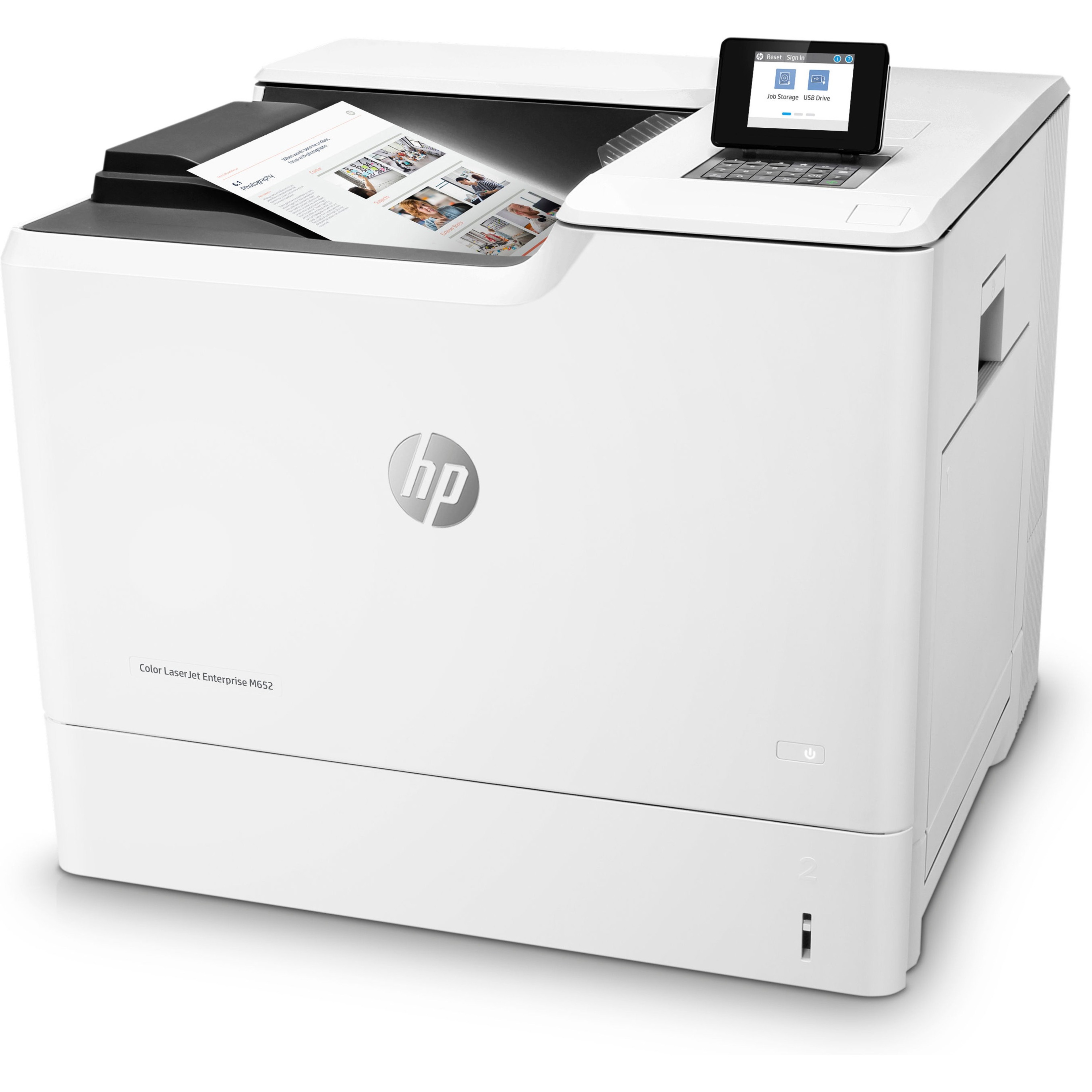 HP LaserJet M652dn Laser Printer - Color - Ethernet - Plain Paper Print — left
