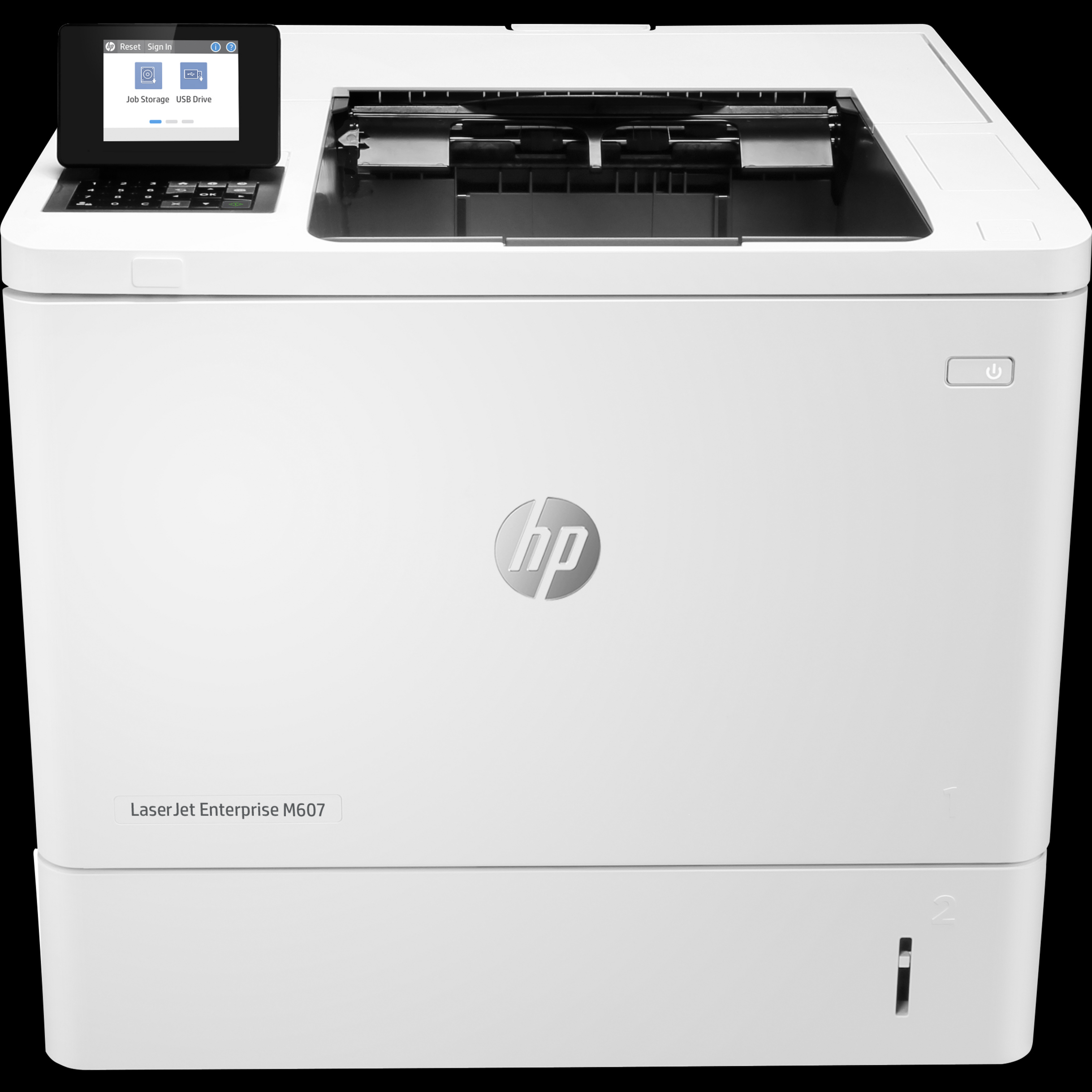 HP LaserJet Enterprise M607 M607n Desktop Laser Printer - Monochrome - 55 ppm Mono - 1200 x 1200 dpi Print - Manual Duplex Print - 650 Sheets Input - Ethernet - 250000 Pages Duty Cycle - Plain Paper Print - USB