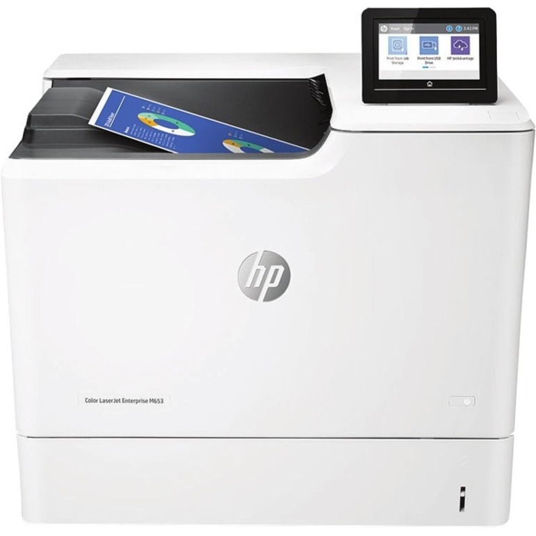 HP LaserJet M653dn Laser Printer - Color - Ethernet - Plain Paper Print — frontmaximum