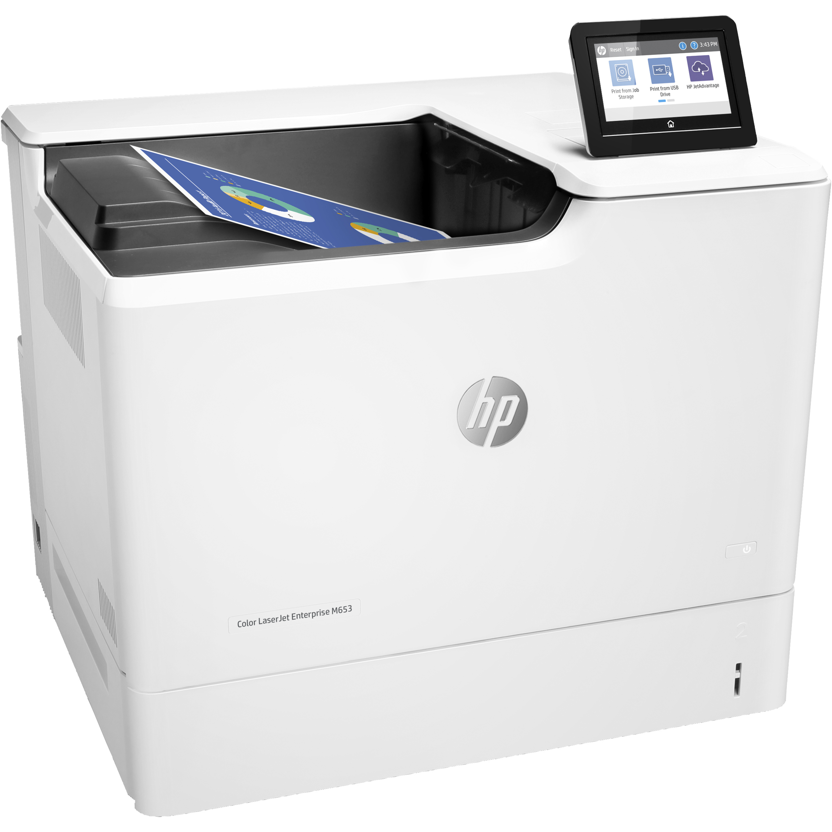 HP LaserJet M653dn Laser Printer - Color - Ethernet - Plain Paper Print
