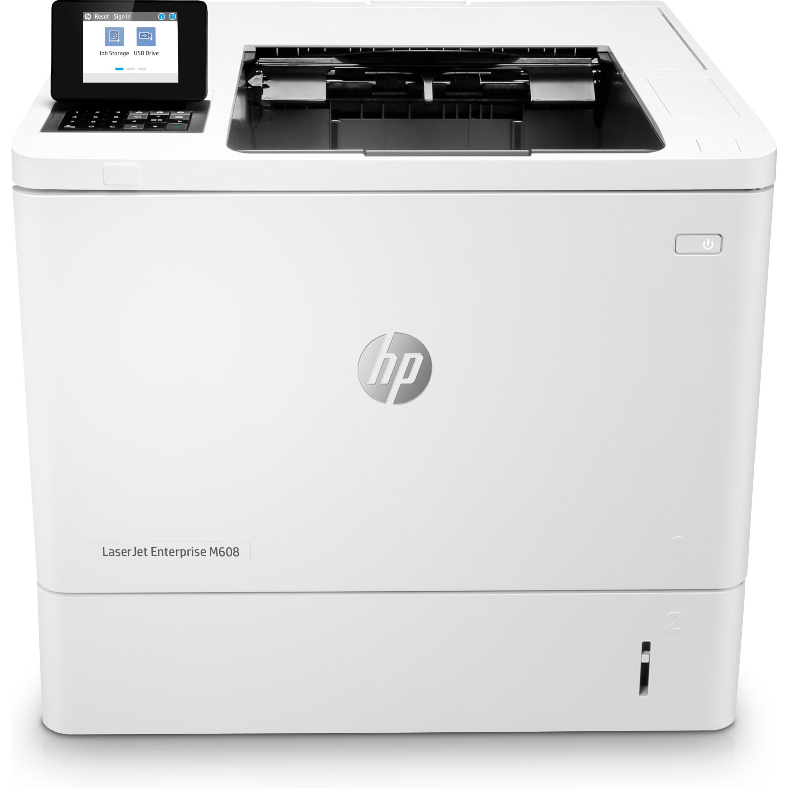 HP LaserJet Enterprise M608 M608n Desktop Laser Printer - Monochrome - 65 ppm Mono - 1200 x 1200 dpi Print - Manual Duplex Print - 650 Sheets Input - Ethernet - 275000 Pages Duty Cycle - Plain Paper Print - USB
