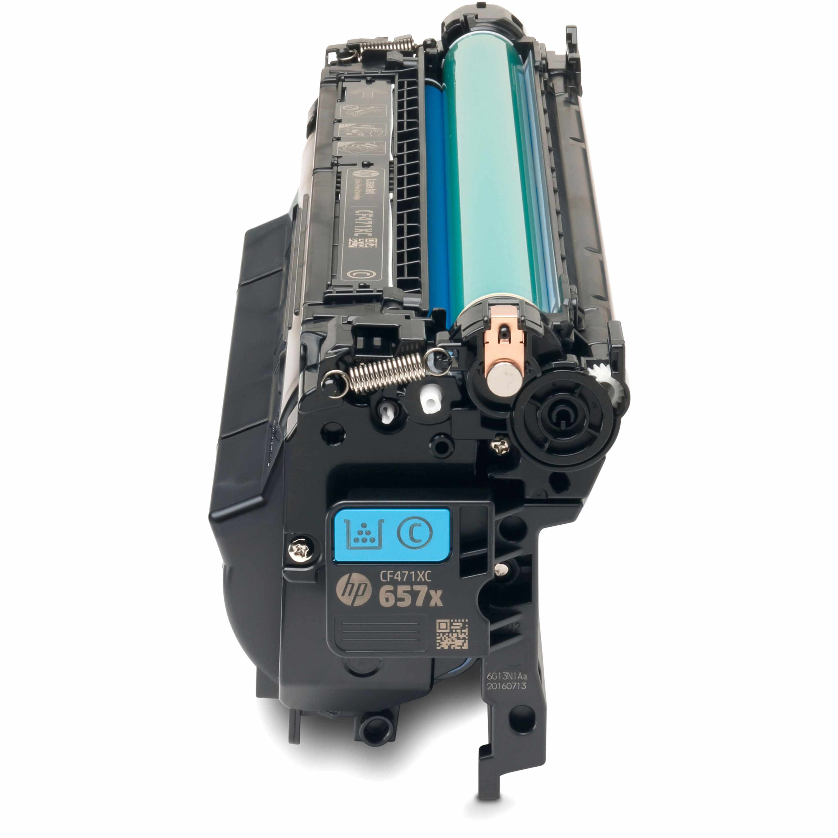 HP 657X (CF471X) Original High Yield Laser Toner Cartridge - Cyan - 1 Each - 23000 Pages — hero shot