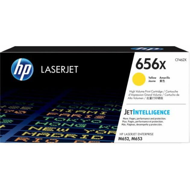 HP 656X (CF462X) Original High Yield Laser Toner Cartridge - Yellow - 1 Each - 22000 Pages