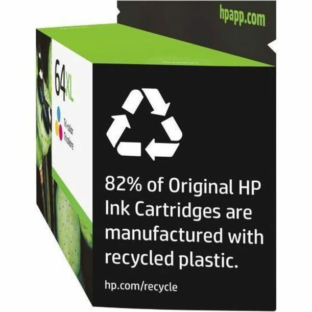 HP 64XL Original High Yield Inkjet Ink Cartridge - Tri-color - 1 Each - 415 Pages — alternate image2
