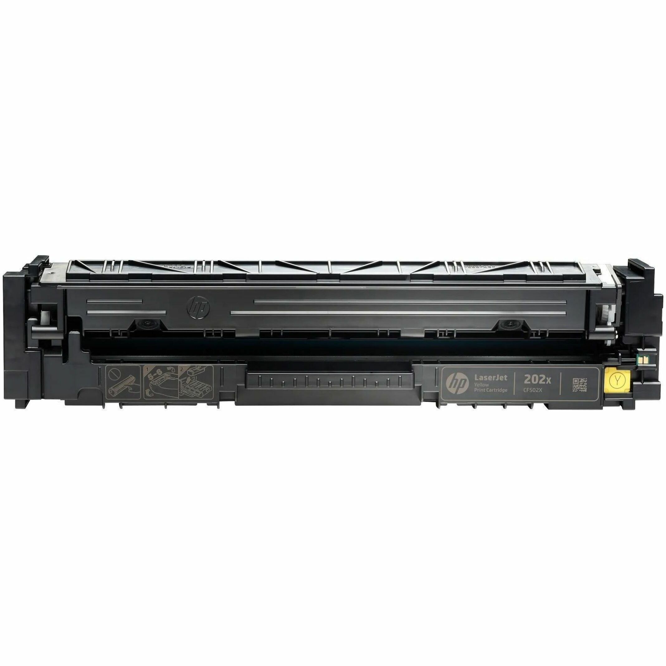 HP 202X (CF502X) Original High Yield Laser Toner Cartridge - Yellow - 1 Each - 2500 Pages