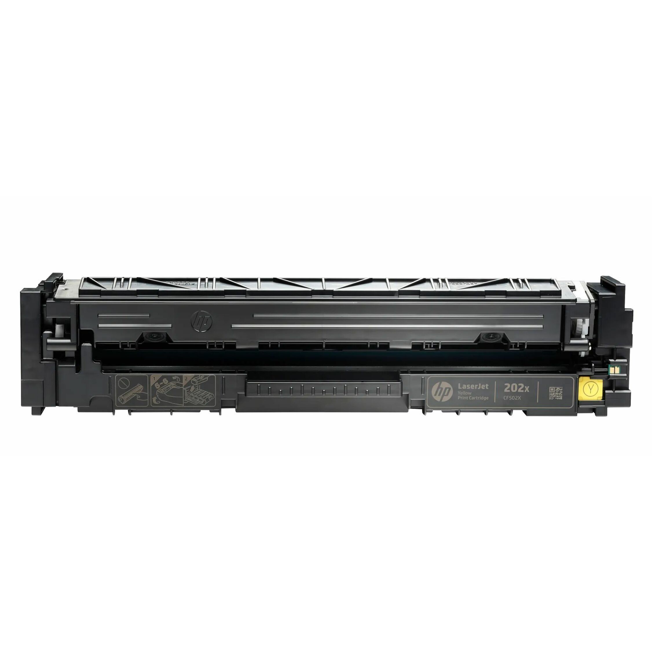 HP 202X (CF502X) Original High Yield Laser Toner Cartridge - Yellow - 1 Each - 2500 Pages