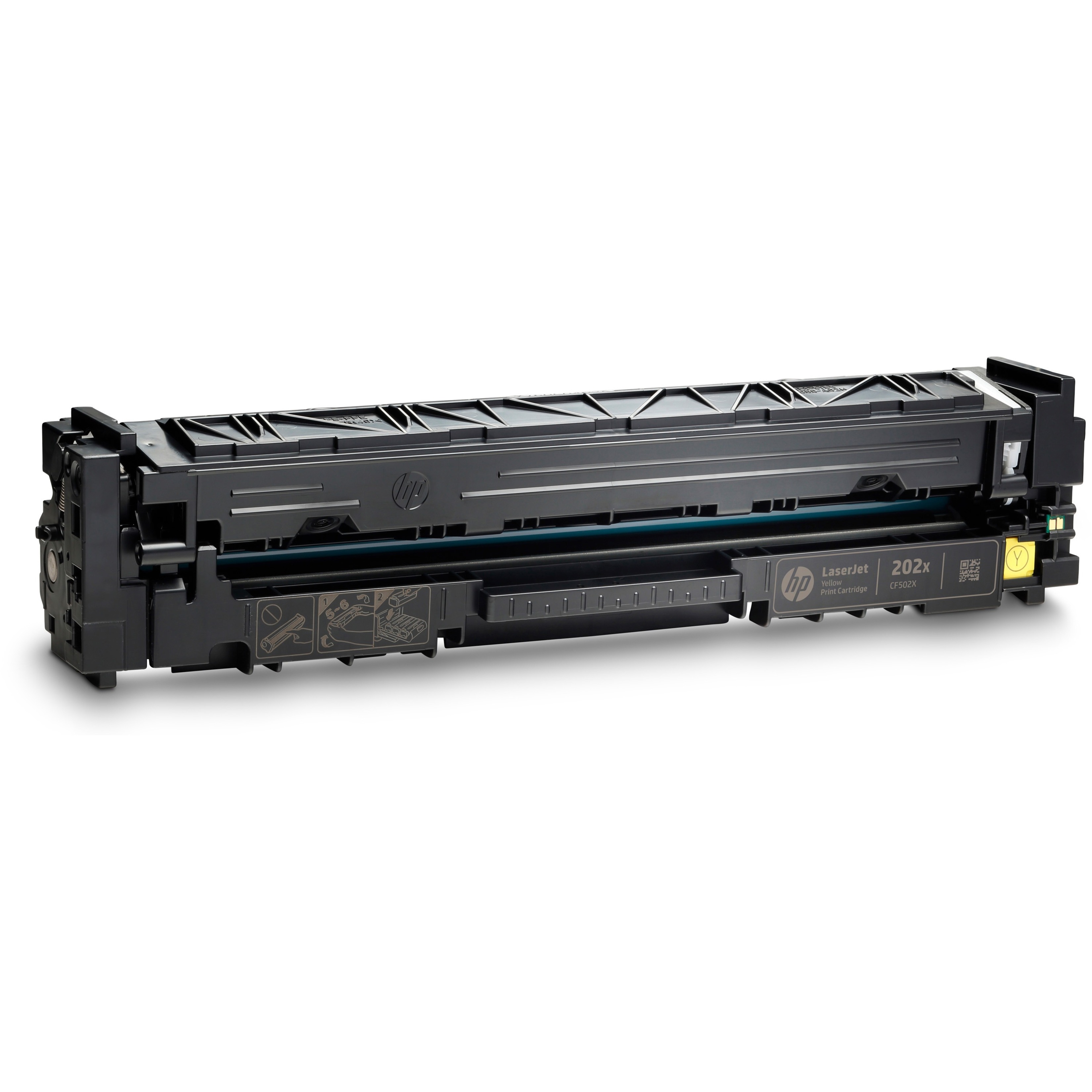 HP 202X (CF502X) Original High Yield Laser Toner Cartridge - Yellow - 1 Each - 2500 Pages — rightmaximum
