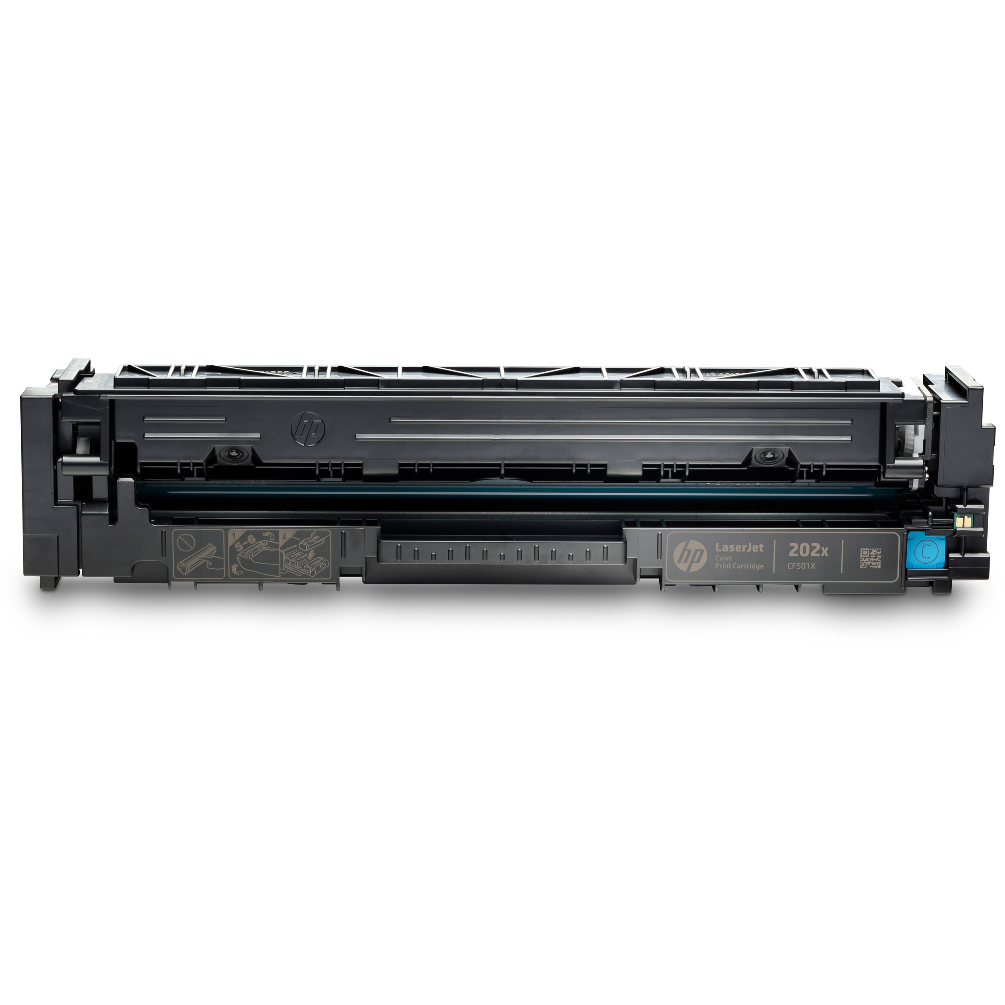 HP 202X (CF501X) Original High Yield Laser Toner Cartridge - Cyan - 1 Each - 2500 Pages — out of package
