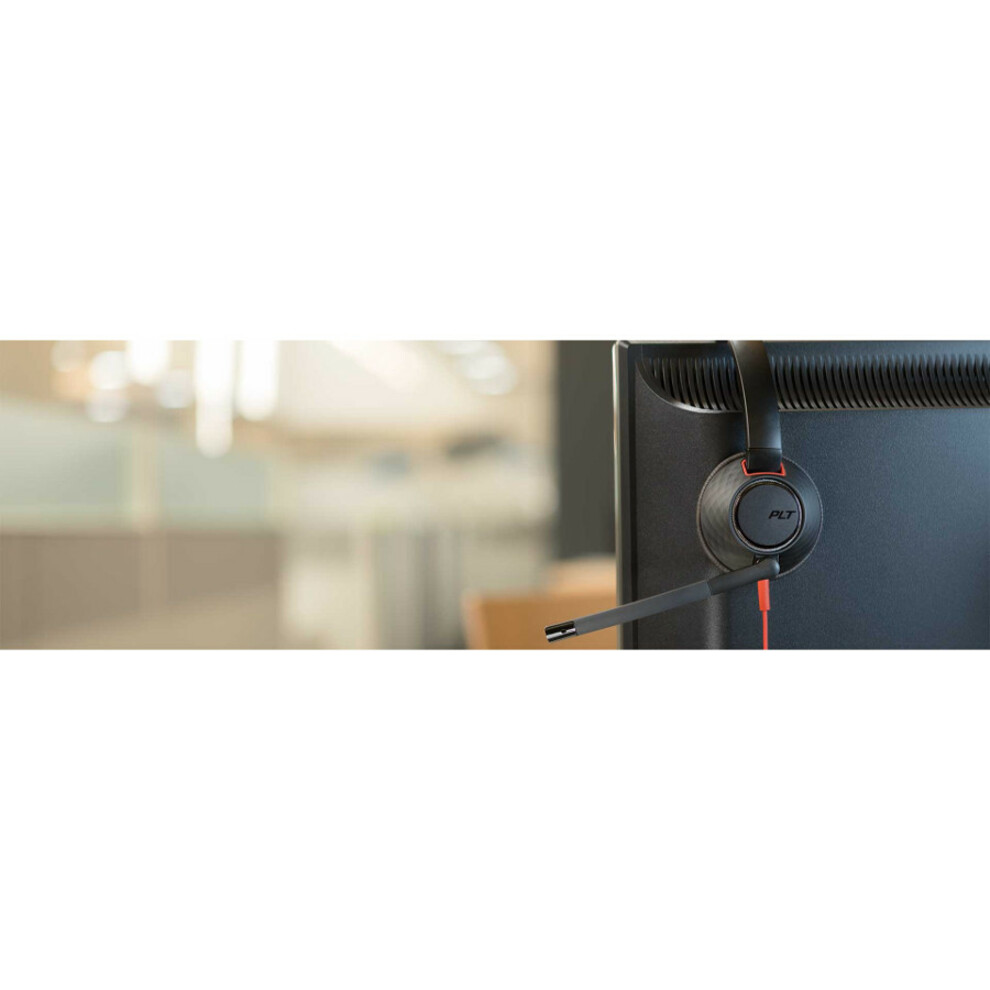Plantronics Blackwire 5200 Series USB Headset - Stereo - USB Type A, Mini-phone (3.5mm) - Wired - Over-the-ear - Binaural - Supra-aural - Noise Cancelling Microphone - Noise Canceling — alternate image1