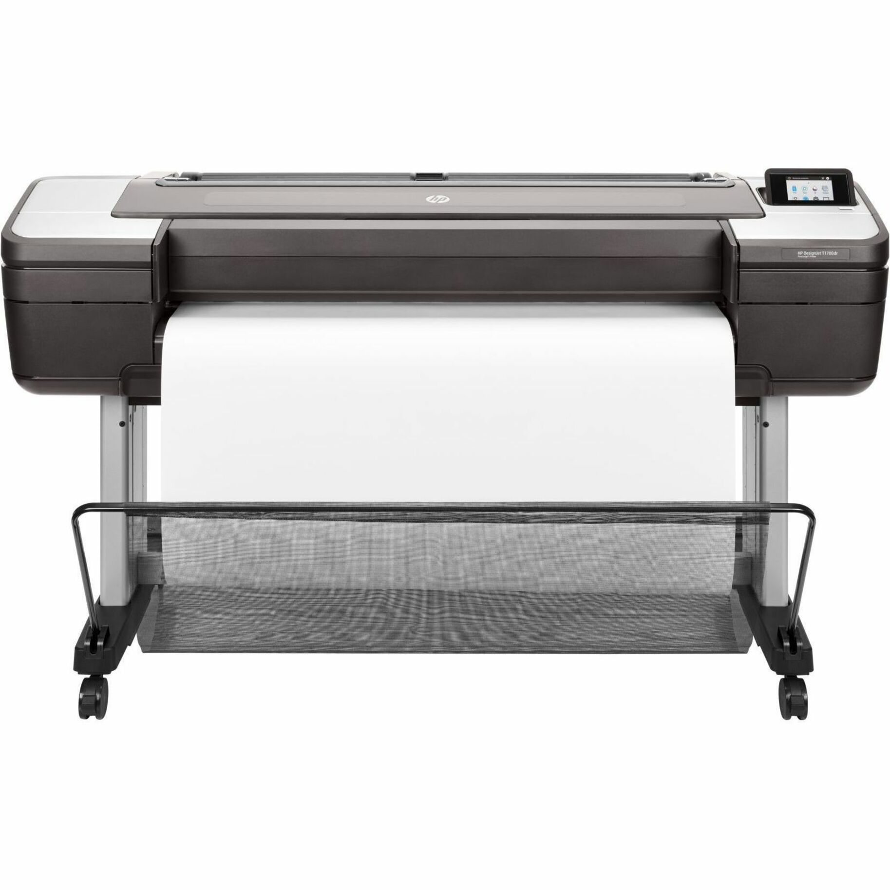 HP Designjet T1700 PostScript Inkjet Large Format Printer - 44" Print Width - Color - 6 Color(s) - 26 Second Color Speed - 2400 x 1200 dpi - USB - Ethernet - Roll Paper, Cut Sheet, Bond Paper, Coated Paper, Heavyweight Paper, Super Heavyweight Coated, Matte Film, Technical Paper, Tracing Paper, Translucent Bond, Clear Film, ... - Floor Standing Supported — alternate image11