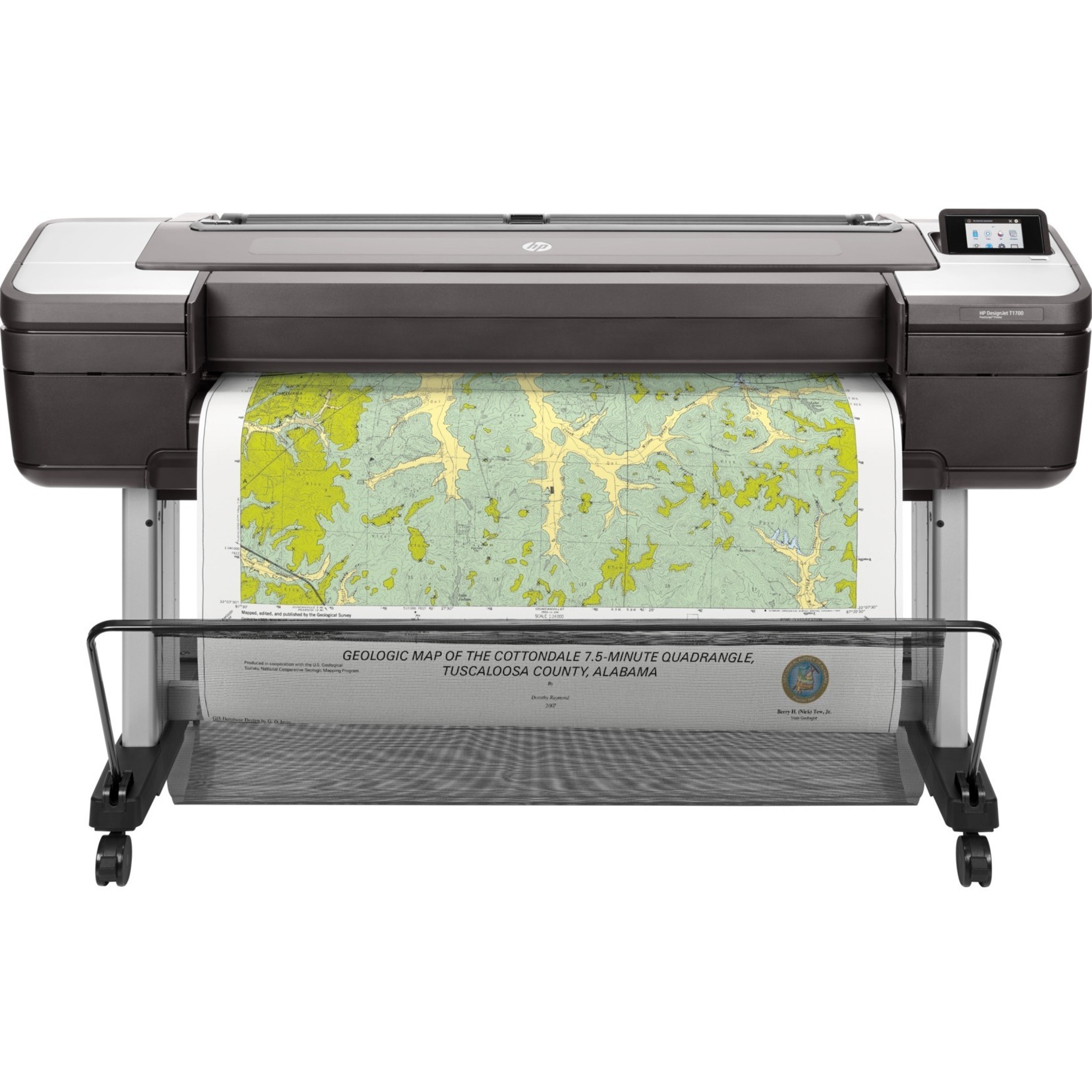HP Designjet T1700 PostScript Inkjet Large Format Printer - 44" Print Width - Color - 6 Color(s) - 26 Second Color Speed - 2400 x 1200 dpi - USB - Ethernet - Roll Paper, Cut Sheet, Bond Paper, Coated Paper, Heavyweight Paper, Super Heavyweight Coated, Matte Film, Technical Paper, Tracing Paper, Translucent Bond, Clear Film, ... - Floor Standing Supported
