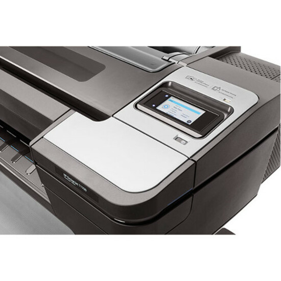 HP Designjet T1700 Inkjet Large Format Printer - 44" Print Width - Color - 6 Color(s) - 26 Second Color Speed - 2400 x 1200 dpi - USB - Ethernet - Roll Paper, Cut Sheet, Bond Paper, Coated Paper, Heavyweight Paper, Super Heavyweight Coated, Matte Film, Technical Paper, Tracing Paper, Translucent Bond, Clear Film, ... - Floor Standing Supported — alternate image1