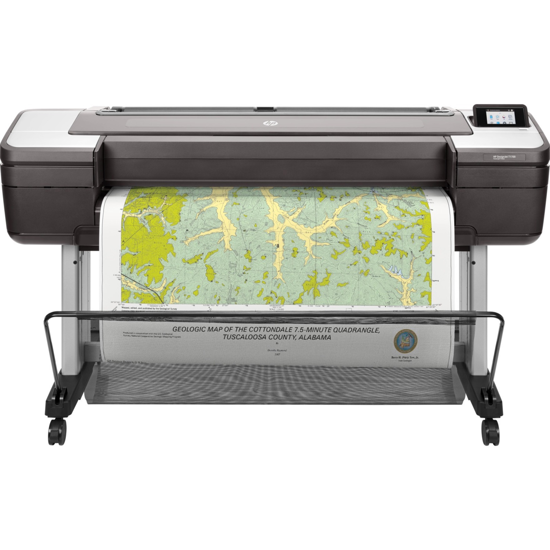 HP Designjet T1700 Inkjet Large Format Printer - 44" Print Width - Color - 6 Color(s) - 26 Second Color Speed - 2400 x 1200 dpi - USB - Ethernet - Roll Paper, Cut Sheet, Bond Paper, Coated Paper, Heavyweight Paper, Super Heavyweight Coated, Matte Film, Technical Paper, Tracing Paper, Translucent Bond, Clear Film, ... - Floor Standing Supported