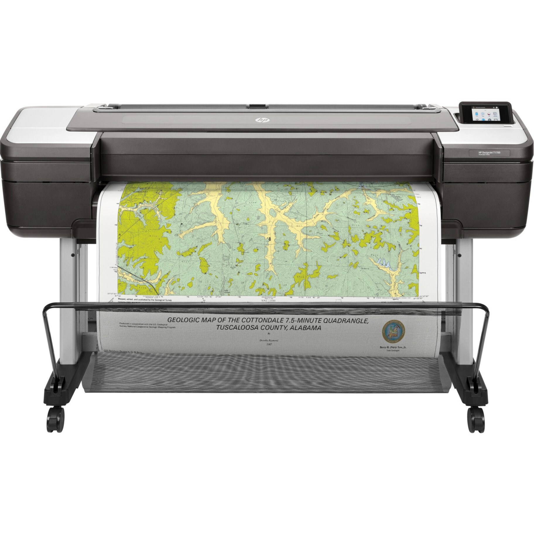 HP Designjet T1700 Inkjet Large Format Printer - 44" Print Width - Color - 6 Color(s) - 26 Second Color Speed - 2400 x 1200 dpi - USB - Ethernet - Roll Paper, Cut Sheet, Bond Paper, Coated Paper, Heavyweight Paper, Super Heavyweight Coated, Matte Film, Technical Paper, Tracing Paper, Translucent Bond, Clear Film, ... - Floor Standing Supported