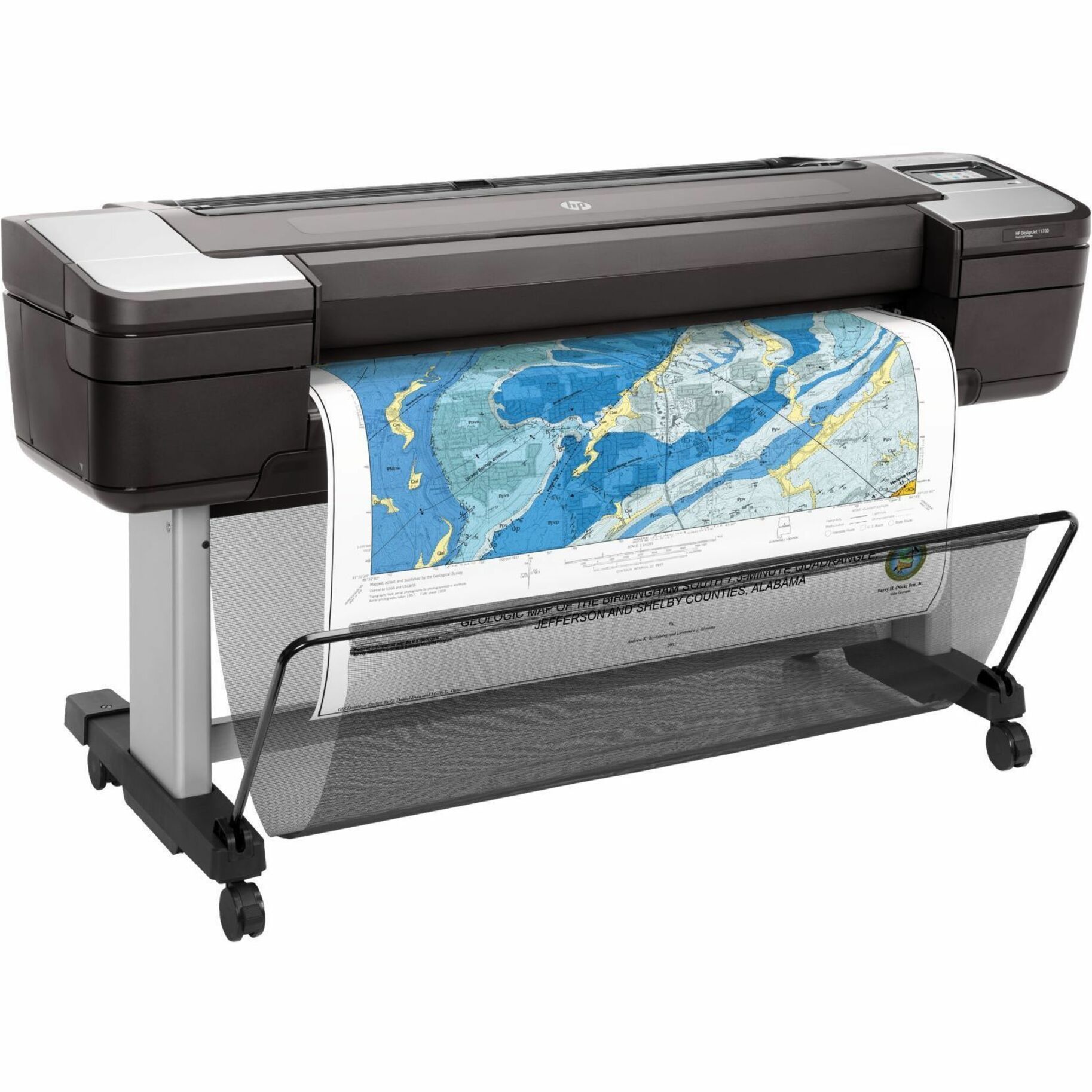 HP Designjet T1700dr PostScript Inkjet Large Format Printer - 44" Print Width - Color - 6 Color(s) - 26 Second Color Speed - 2400 x 1200 dpi - USB - Ethernet - Roll Paper, Cut Sheet, Bond Paper, Coated Paper, Heavyweight Paper, Super Heavyweight Coated, Matte Film, Technical Paper, Tracing Paper, Translucent Bond, Clear Film, ... - Floor Standing Supported — alternate image10