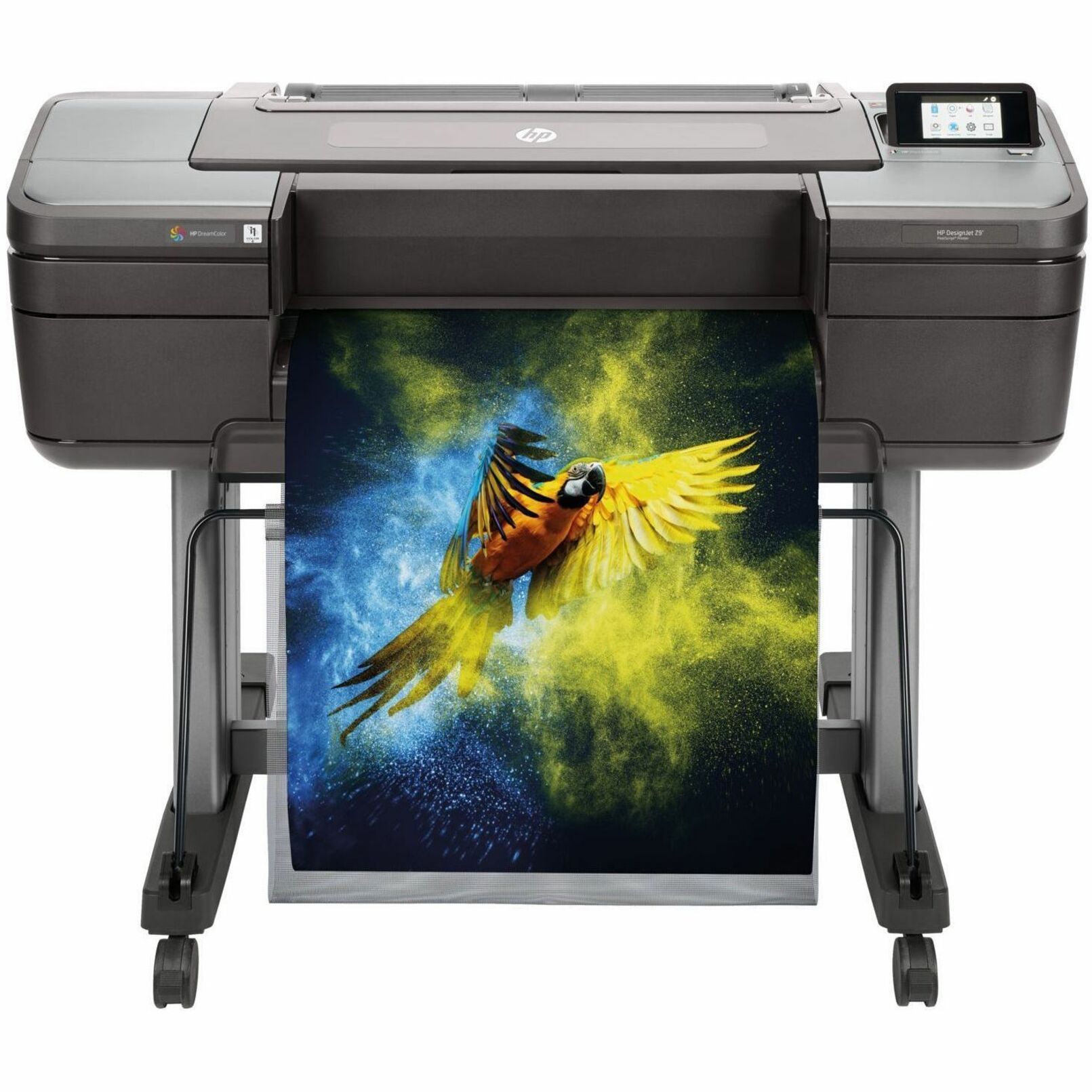 HP Designjet Z9+ PostScript Inkjet Large Format Printer - 24" Print Width - Color - 9 Color(s) - 795.5 ft²/h Color Speed - 2400 x 1200 dpi - USB - Ethernet - Roll Paper, Cut Sheet, Photo Paper, Fine Art Paper, Adhesive Paper, Banner, Bond Paper, Coated Paper, Backlit - Floor Standing Supported — alternate image2