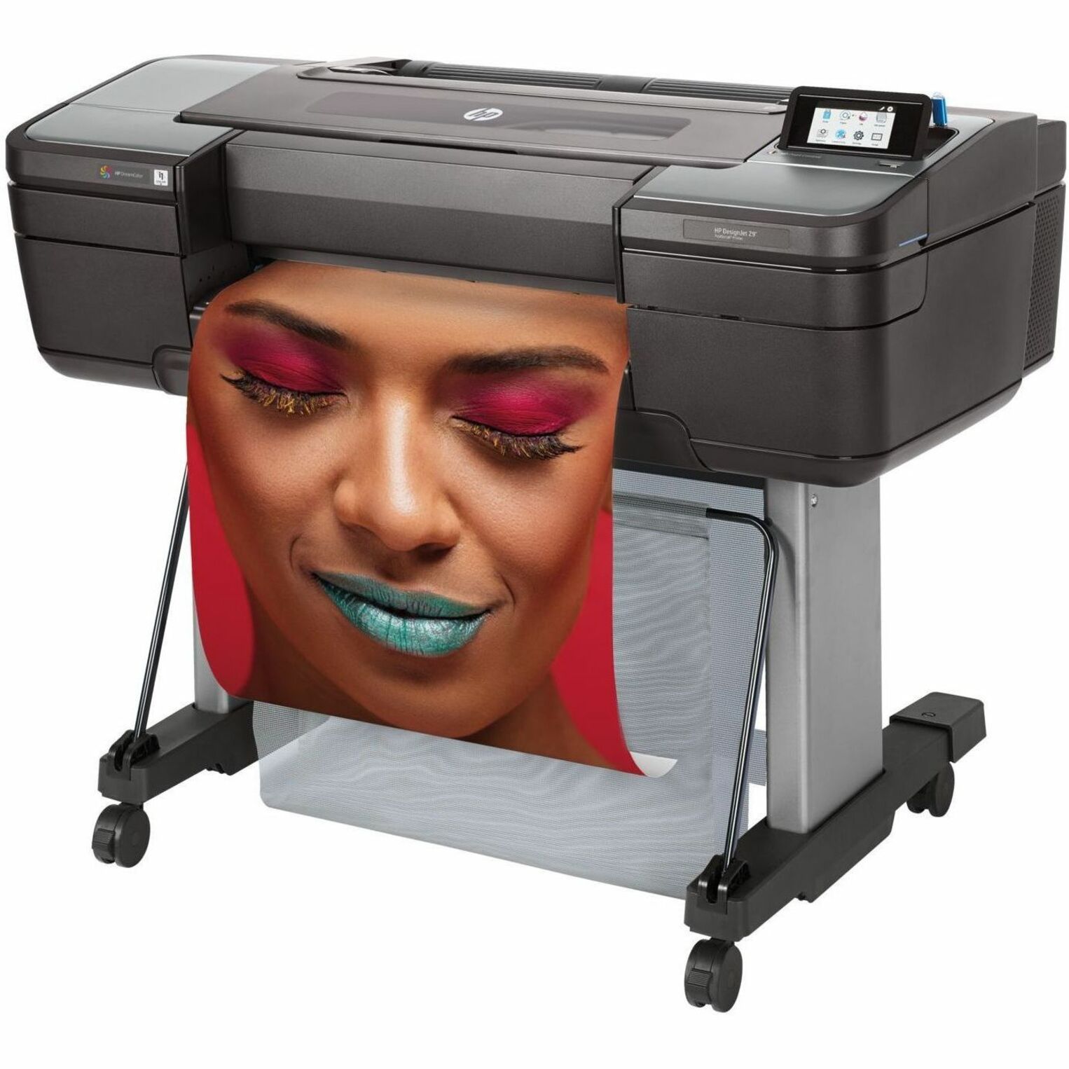 HP Designjet Z9+ PostScript Inkjet Large Format Printer - 24" Print Width - Color - 9 Color(s) - 795.5 ft²/h Color Speed - 2400 x 1200 dpi - USB - Ethernet - Roll Paper, Cut Sheet, Photo Paper, Fine Art Paper, Adhesive Paper, Banner, Bond Paper, Coated Paper, Backlit - Floor Standing Supported — leftmaximum