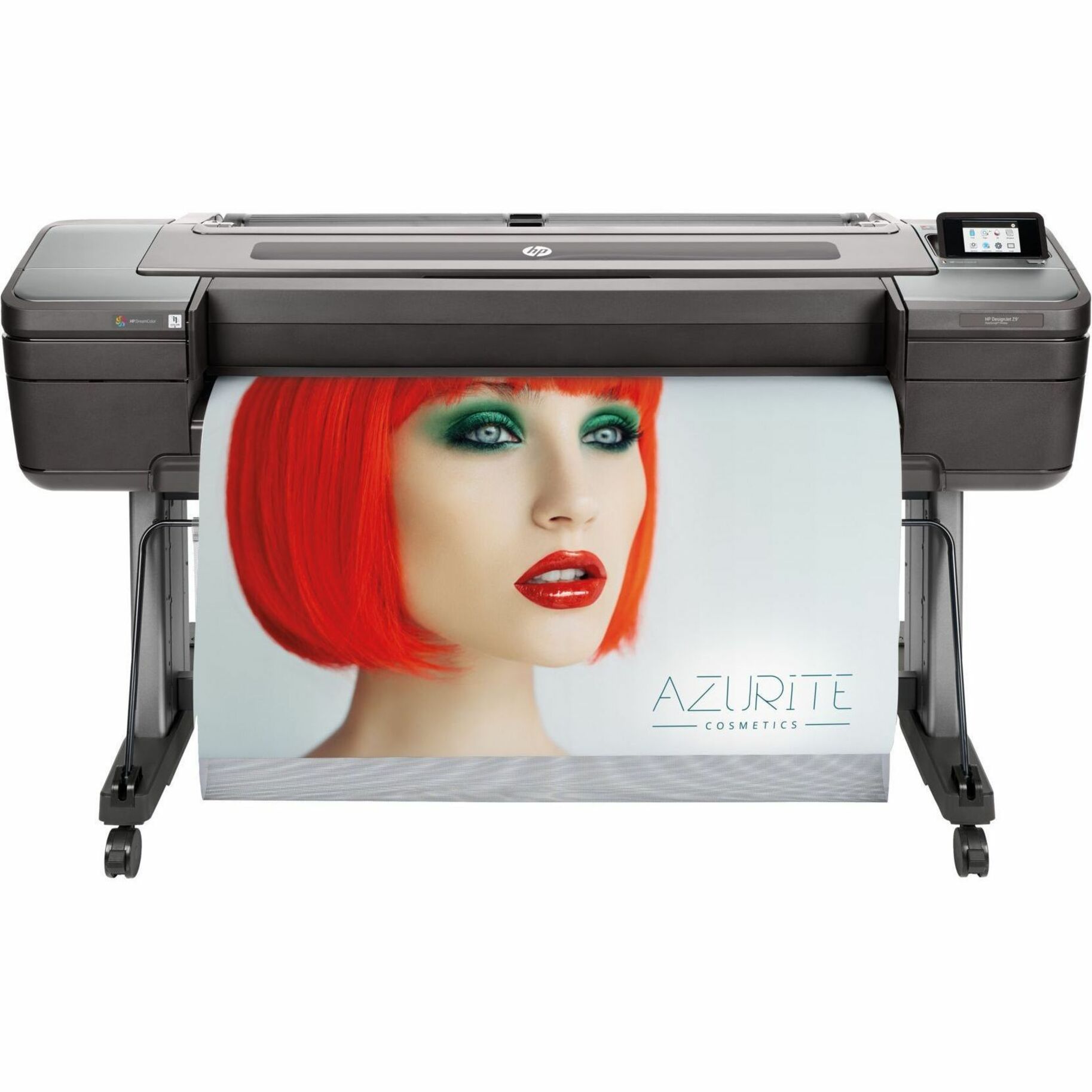 HP Designjet Z9+ PostScript Inkjet Large Format Printer - 44" Print Width - Color - 9 Color(s) - 795.5 ft²/h Color Speed - 2400 x 1200 dpi - USB - Ethernet - Roll Paper, Cut Sheet, Photo Paper, Fine Art Paper, Adhesive Paper, Banner, Bond Paper, Coated Paper, Backlit - Floor Standing Supported — alternate image1