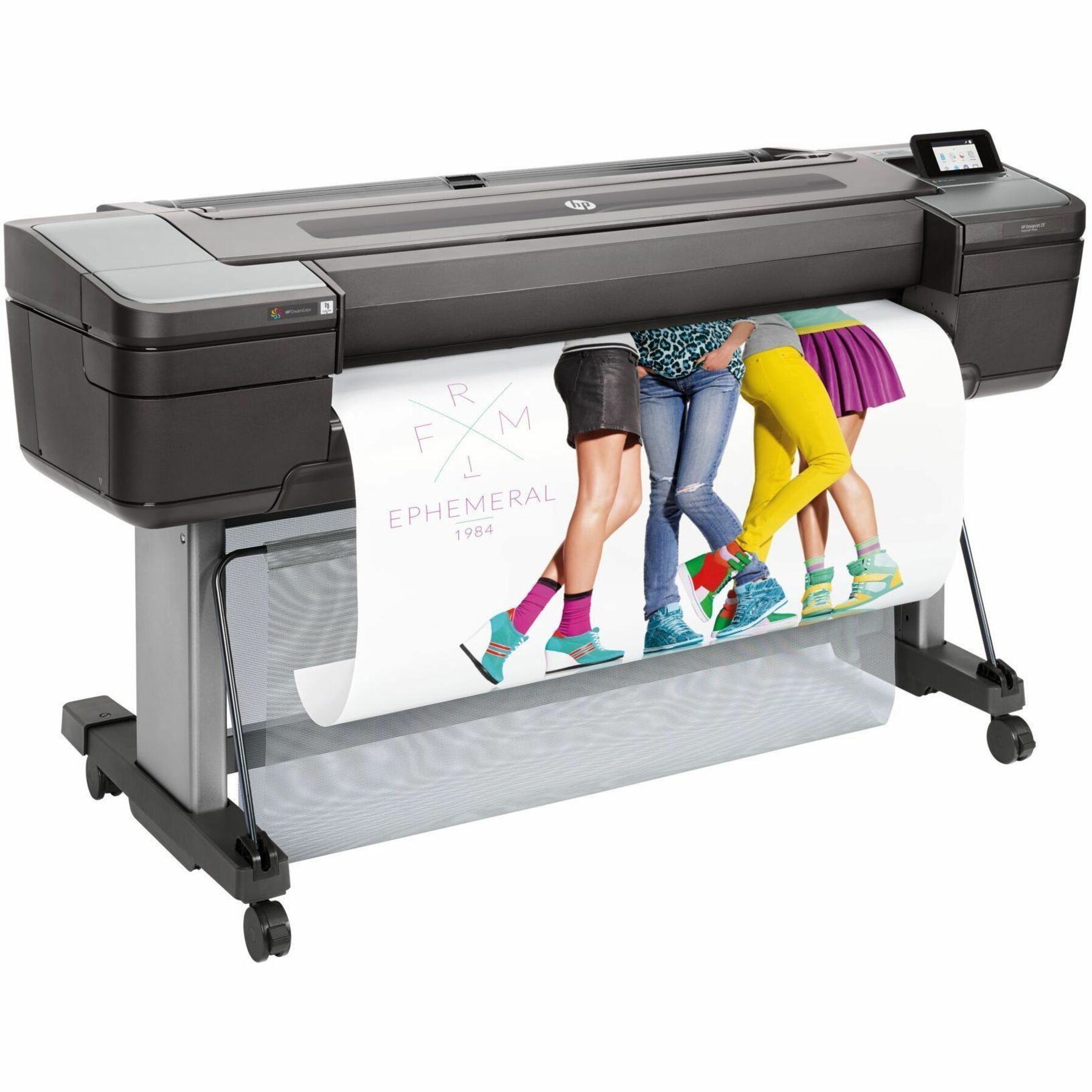 HP Designjet Z9+ PostScript Inkjet Large Format Printer - 44" Print Width - Color - 9 Color(s) - 795.5 ft²/h Color Speed - 2400 x 1200 dpi - USB - Ethernet - Roll Paper, Cut Sheet, Photo Paper, Fine Art Paper, Adhesive Paper, Banner, Bond Paper, Coated Paper, Backlit - Floor Standing Supported — right