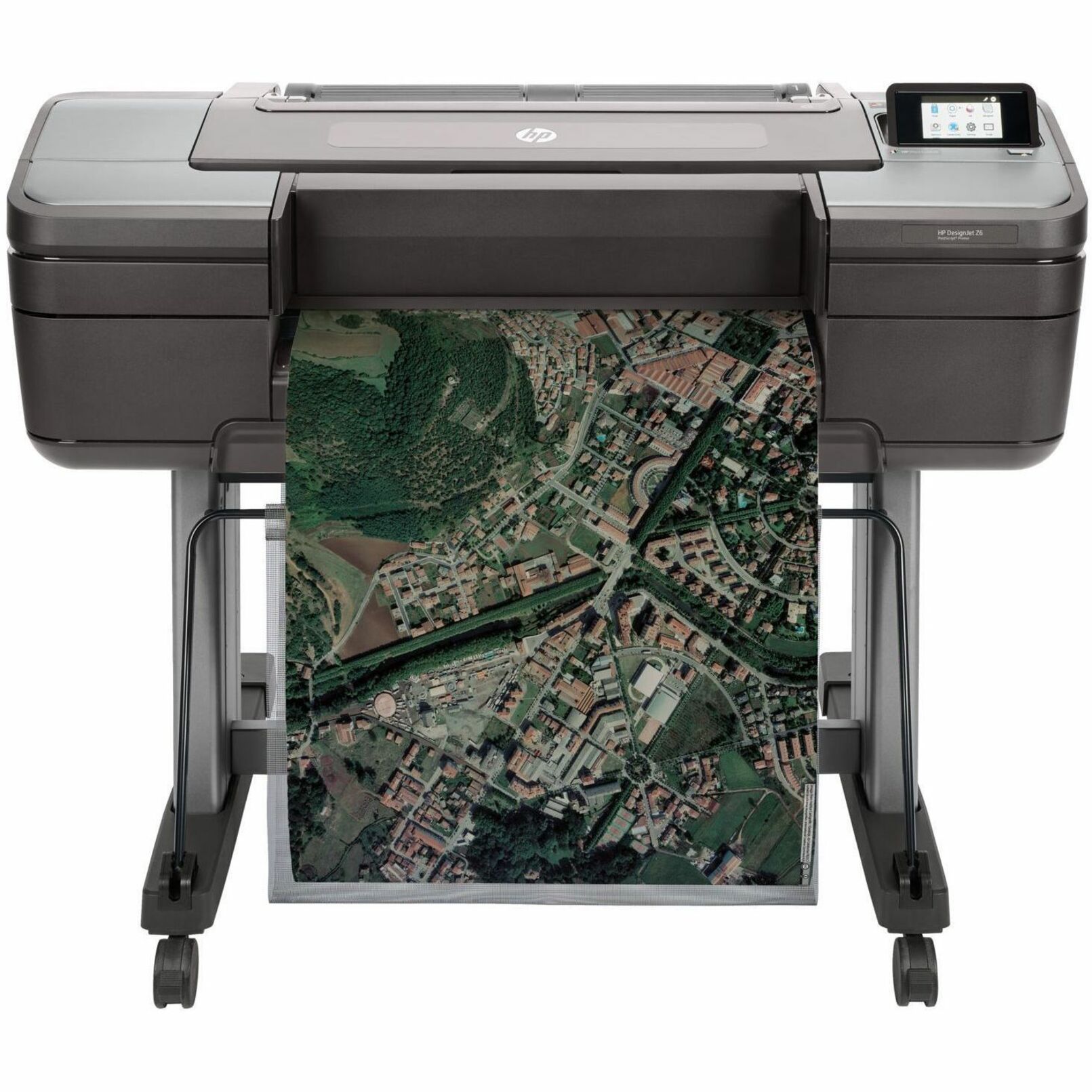 HP Designjet Z6 PostScript Inkjet Large Format Printer - 24" Print Width - Color - 6 Color(s) - 916 ft²/h Color Speed - 2400 x 1200 dpi - USB - Ethernet - Roll Paper, Photo Paper, Fine Art Paper, Adhesive Paper, Bond Paper, Coated Paper, Backlit - Floor Standing Supported — alternate image2