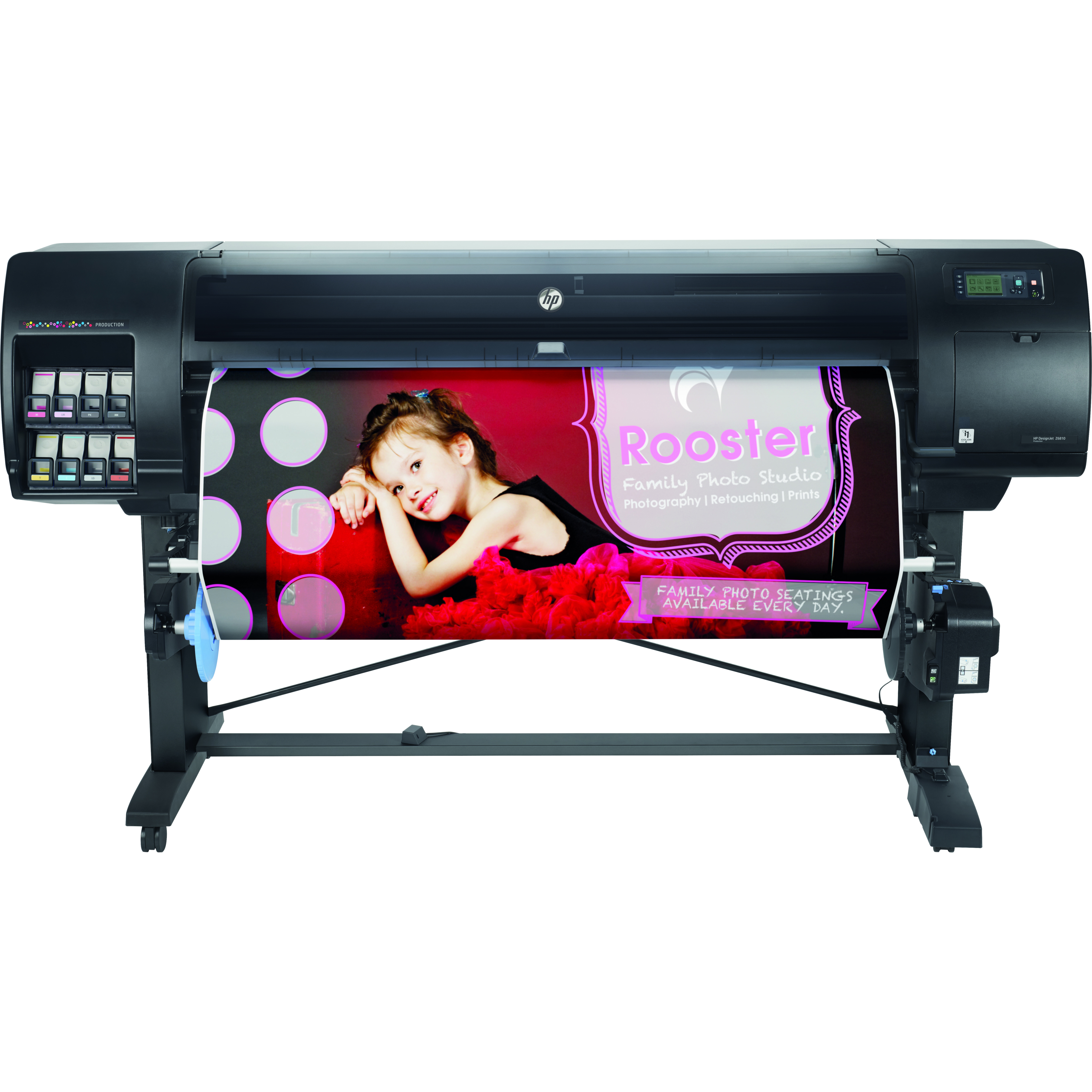 HP Designjet Z6810 Inkjet Large Format Printer - 42" Print Width - Color - 8 Color(s) - 1506.9 ft²/h Color Speed - 2400 x 1200 dpi - Ethernet - Roll Paper, Bond Paper, Coated Paper, Technical Paper, Film, Photo Paper, Proofing Paper, Backlit, Banner, Signage Media, Fabric, ... - Floor Standing Supported