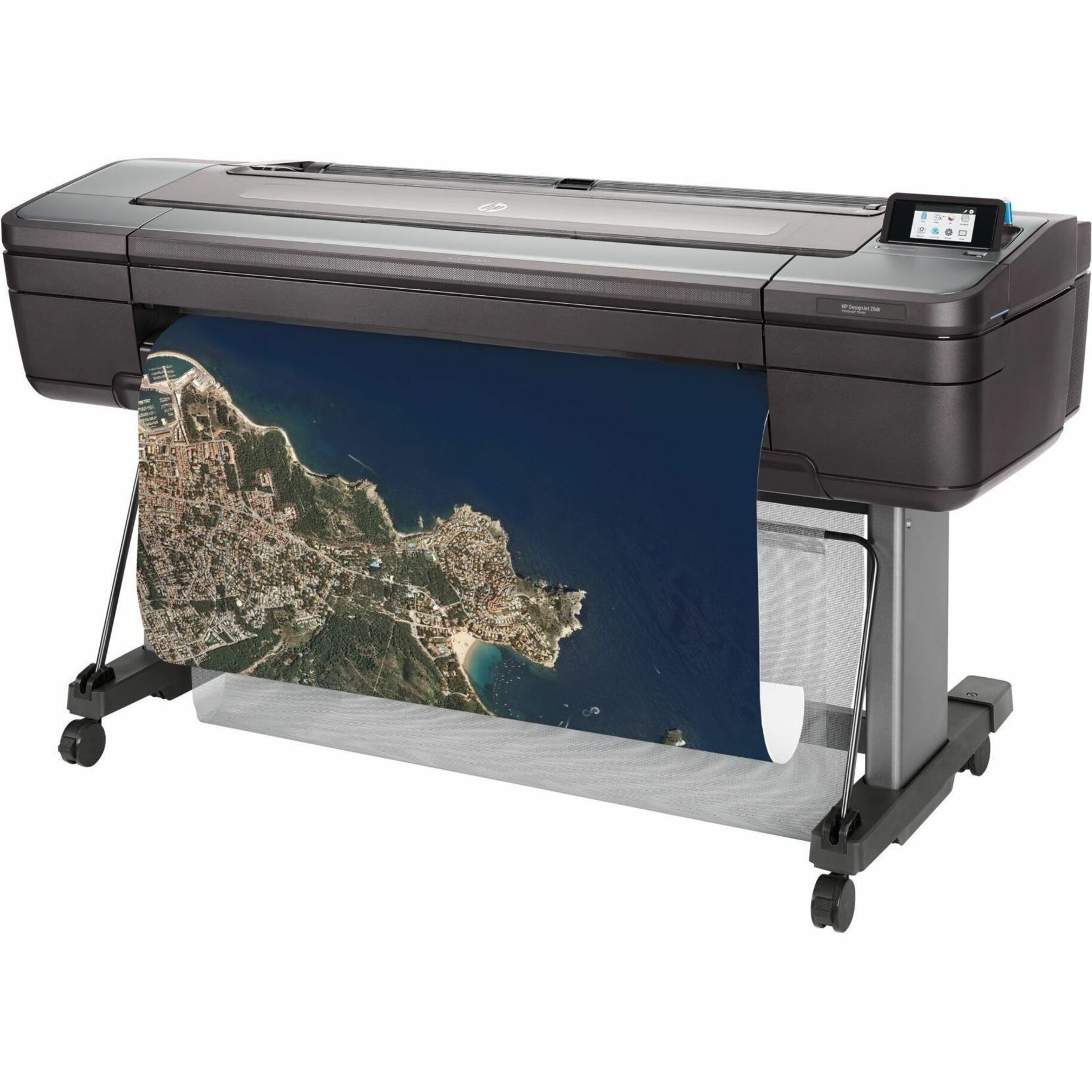 HP Designjet Z6dr PostScript Inkjet Large Format Printer - 44" Print Width - Color - TAA Compliant - 916 ft²/h Color Speed - 2400 x 1200 dpi - 128 MB - USB - Ethernet - Roll Paper - Floor Standing Supported — left
