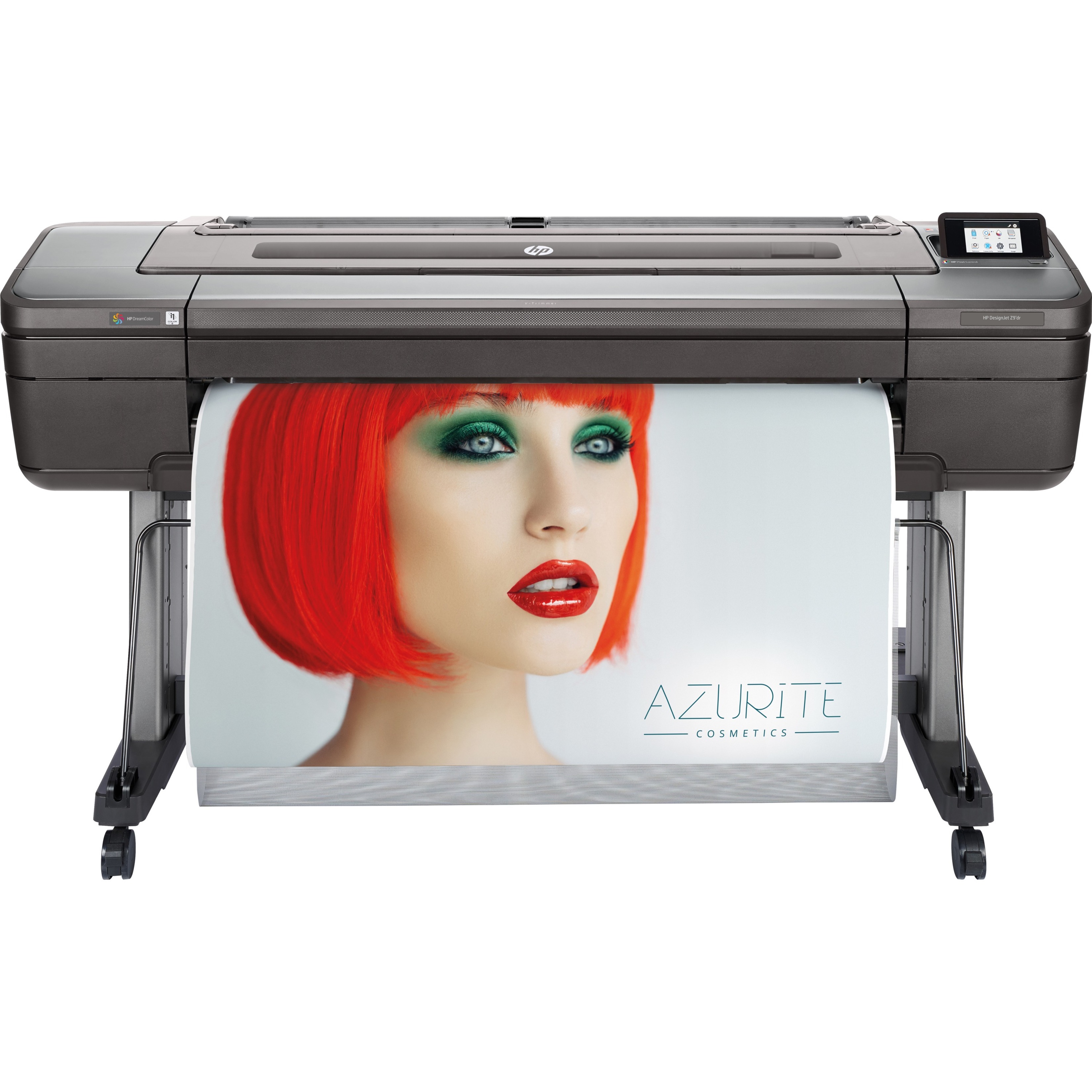 HP Designjet Z9+ PostScript Inkjet Large Format Printer - 44" Print Width - Color - 9 Color(s) - 768.5 ft²/h Color Speed - 2400 x 1200 dpi - USB - Ethernet - Photo Paper, Fine Art Paper, Banner, Signage Media, Bond Paper, Coated Paper, Backlit, Roll Paper, Cut Sheet, Canvas - Floor Standing Supported — front