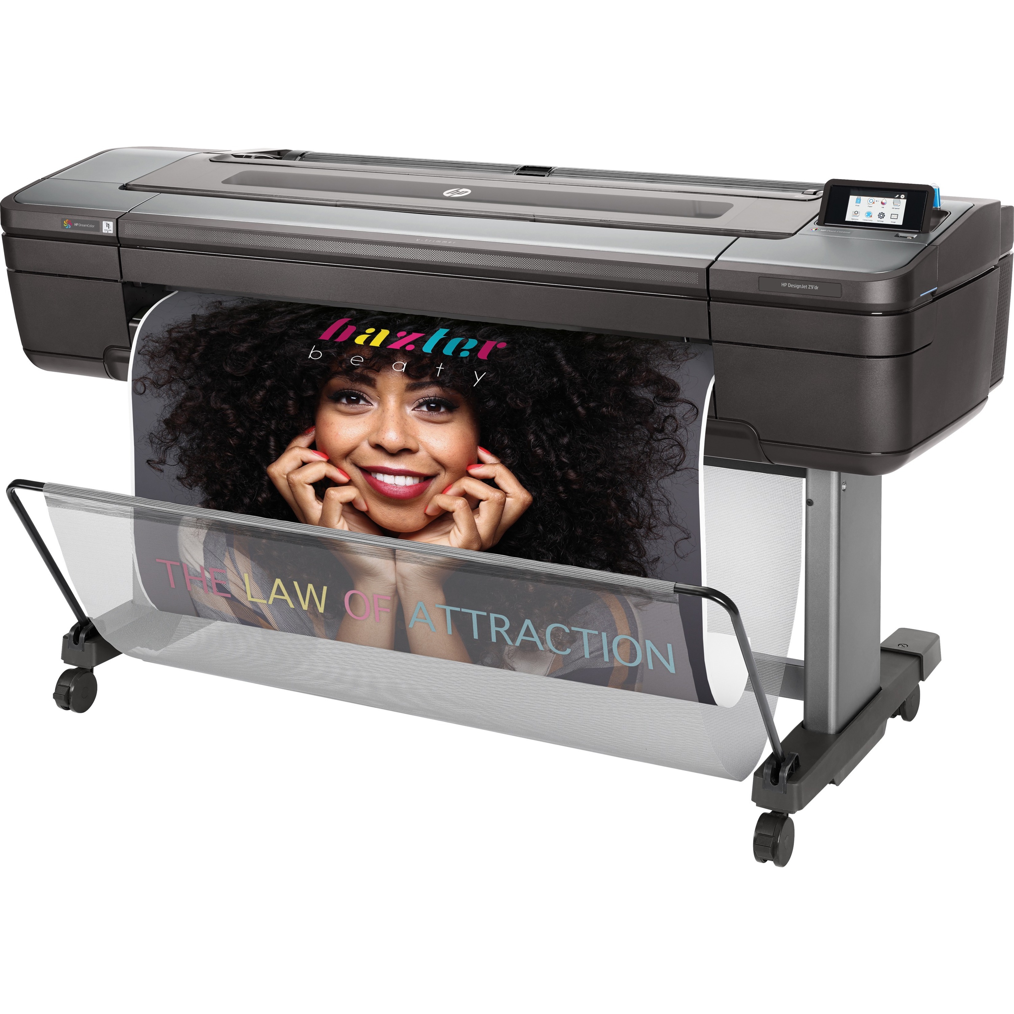 HP Designjet Z9+ PostScript Inkjet Large Format Printer - 44" Print Width - Color - 9 Color(s) - 768.5 ft²/h Color Speed - 2400 x 1200 dpi - USB - Ethernet - Photo Paper, Fine Art Paper, Banner, Signage Media, Bond Paper, Coated Paper, Backlit, Roll Paper, Cut Sheet, Canvas - Floor Standing Supported — left