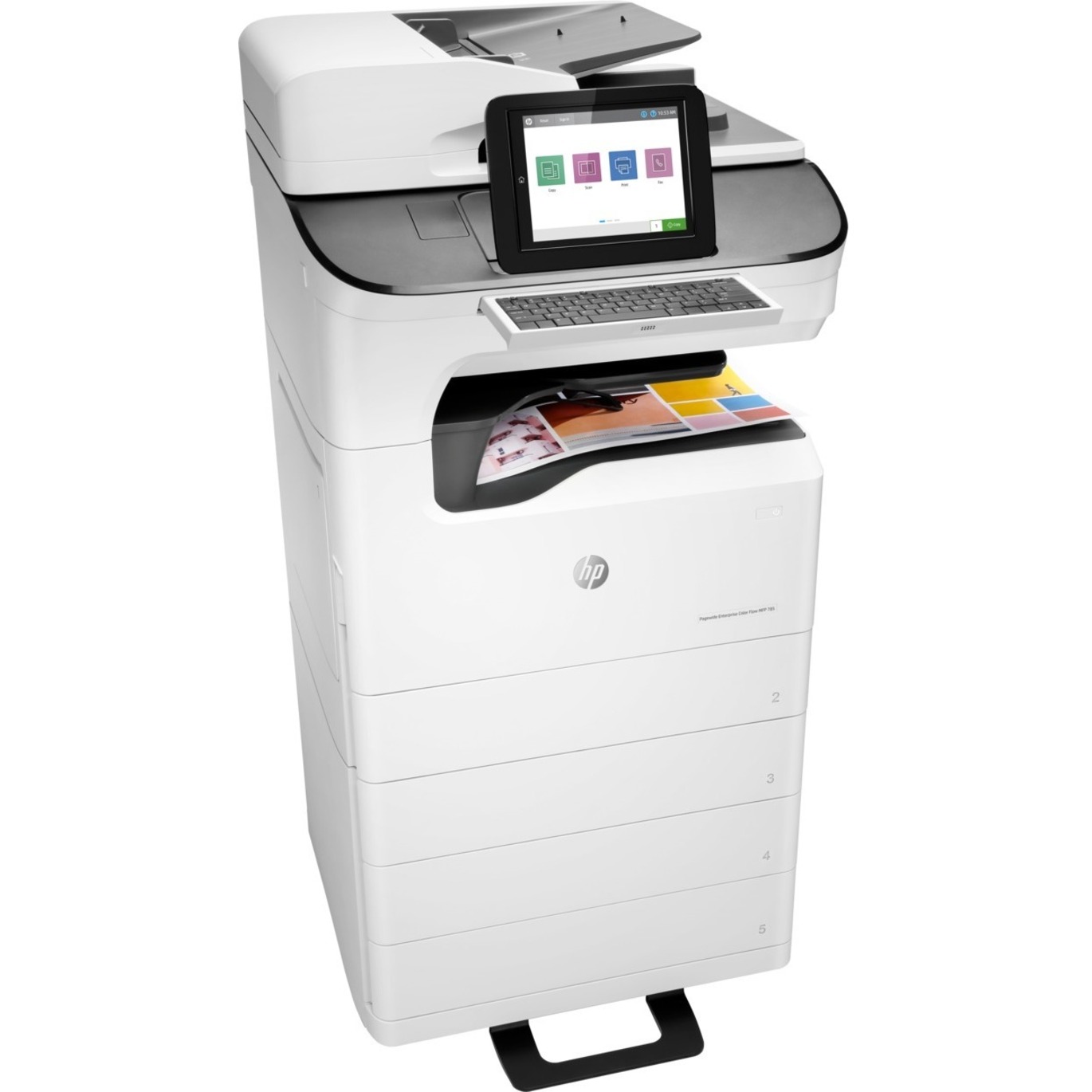 HP PageWide Enterprise 785z+ Page Wide Array Multifunction Printer-Color-Copier/Fax/Scanner-75 ppm Mono/75 ppm Color Print-2400x1200 dpi Print-Automatic Duplex Print-125000 Pages-650 sheets Input-600 dpi Optical Scan-Color Fax-Wireless LAN - Copier/Fax/Printer/Scanner - 75 ppm Mono/75 ppm Color Print - 2400 x 1200 dpi Print - Automatic Duplex Print - Up to 125000 Pages Monthly - 650 sheets Input - Color Scanner - 600 dpi Optical Scan - Color Fax - Gigabit Ethernet - Wireless LAN - HP ePrint — rightmaximum