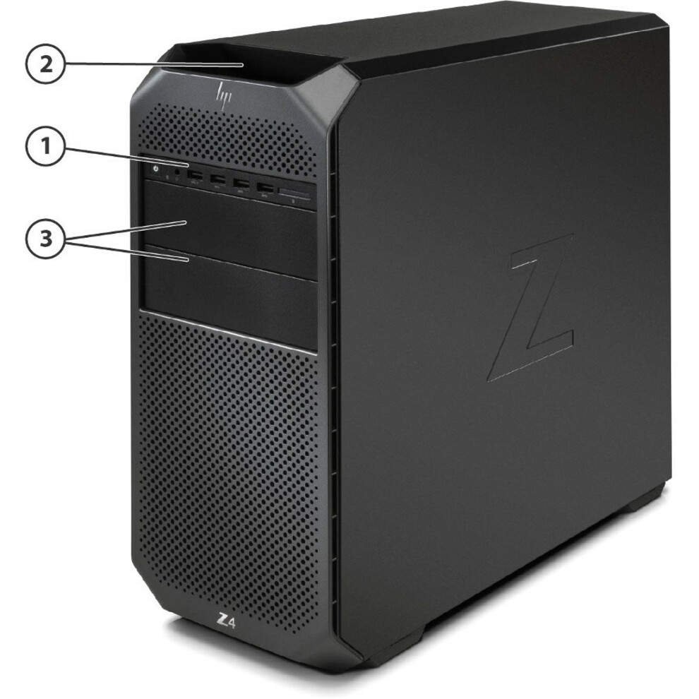 HP Z4 G4 Workstation - 1 Xeon W-2102 - 32 GB - Mini-tower - Black - Serial ATA/600 Controller - 0, 1, 10 RAID Levels - Gigabit Ethernet — alternate image2
