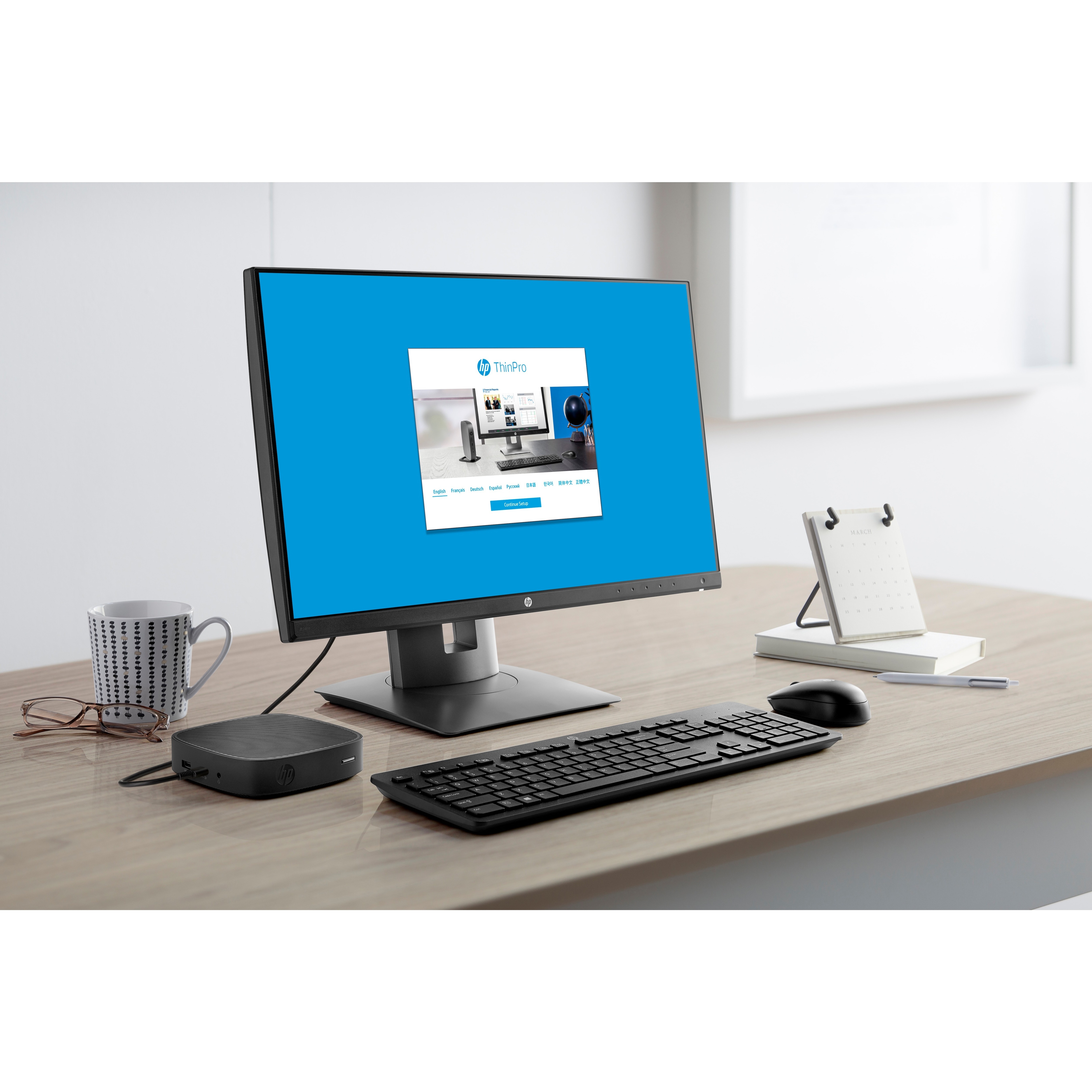 HP t430 Thin Client Celeron N4000 Dual-core (2 Core) 1.10 GHz - DDR4 SDRAM - Gigabit Ethernet - HDMI - DisplayPort - Network (RJ-45) - 4 Total USB Port(s) - 2 USB 3.1 Port(s) - USB Type-C - 45 W — alternate image2