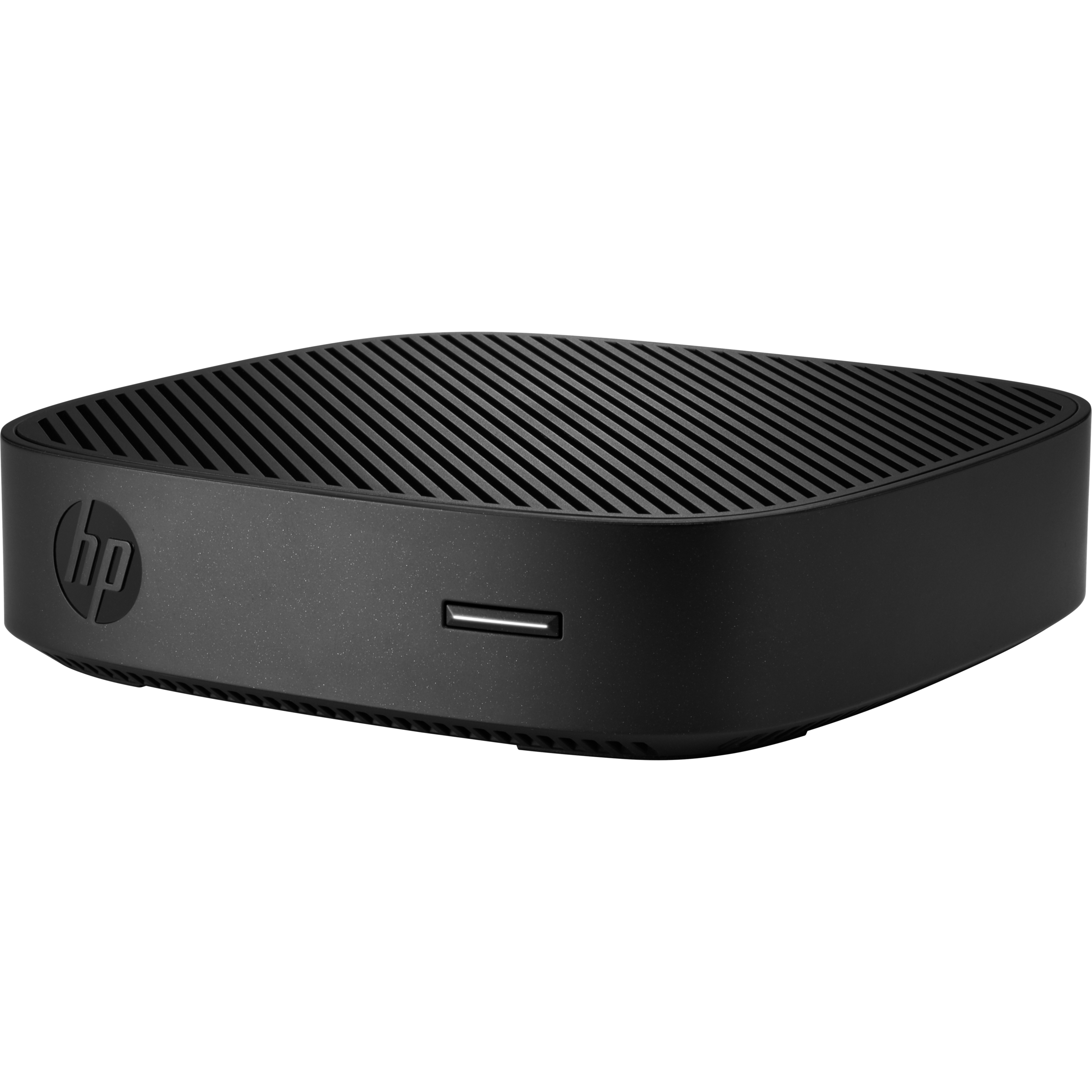 HP t430 Thin Client Celeron N4000 Dual-core (2 Core) 1.10 GHz - DDR4 SDRAM - Gigabit Ethernet - HDMI - DisplayPort - Network (RJ-45) - 4 Total USB Port(s) - 2 USB 3.1 Port(s) - USB Type-C - 45 W — left