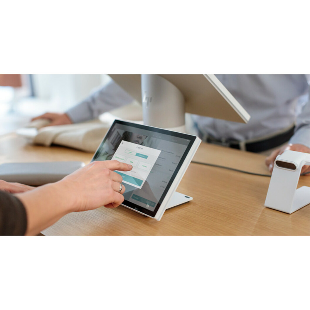 HP ElitePOS 10TW LCD Touchscreen Monitor - 16:10 - 25 ms - 10.1" Viewable - Projected Capacitive - Multi-touch Screen - 1280 x 800 - WXGA - 16.1 Million Colors - 500 Nit - LED Backlight - USB Type-C - Ceramic White - 3 Year — alternate image3