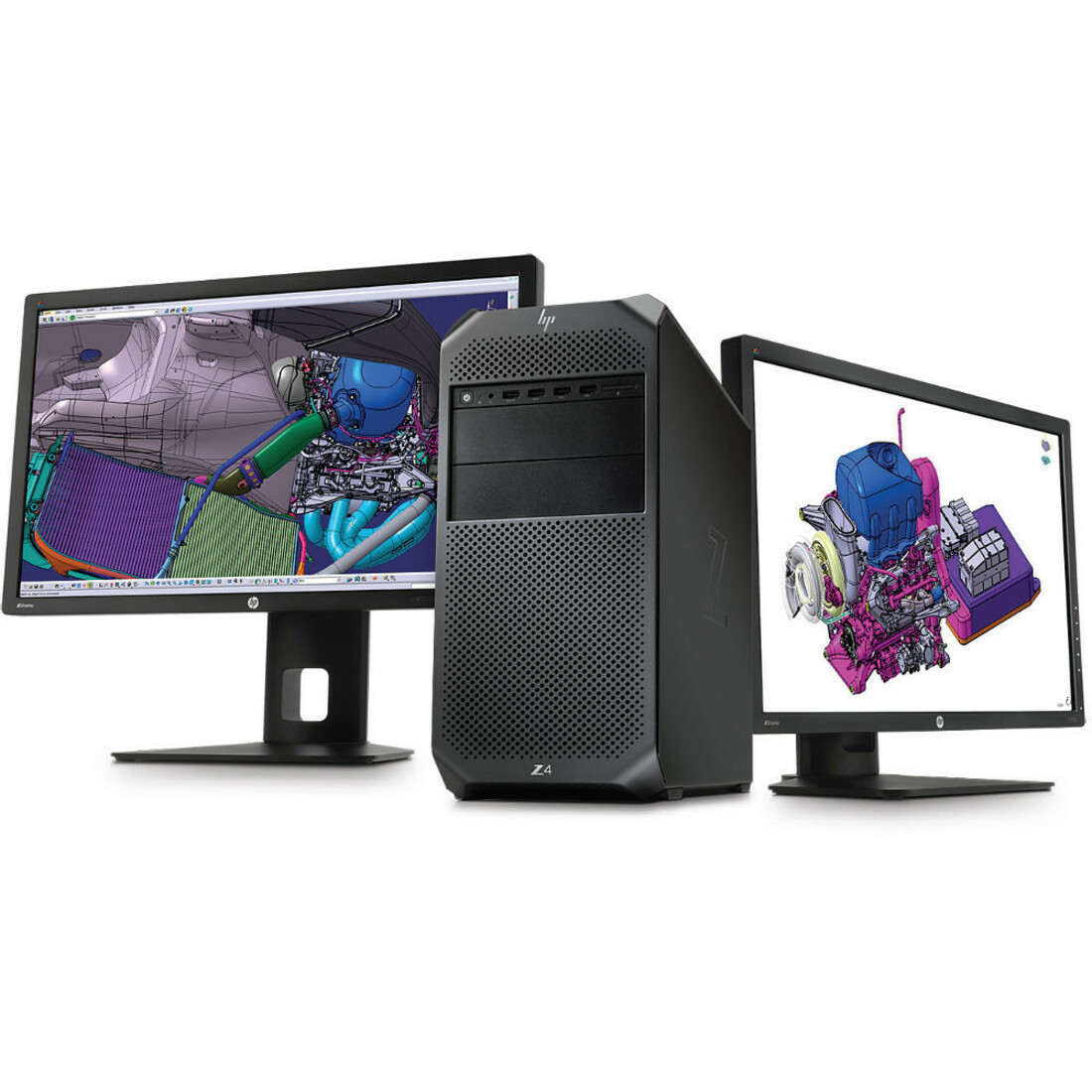 HP Z4 G4 Workstation - 1 Xeon W-2104 - 8 GB - Mini-tower - Black - Windows 10 Pro 64-bit - DVD-Writer - Serial ATA/600 Controller - 0, 1, 5, 10 RAID Levels - Intel Optane Memory Ready - Gigabit Ethernet — alternate image3