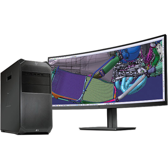 HP Z4 G4 Workstation - 1 Xeon W-2123 - 16 GB - 256 GB SSD - Mini-tower - Black - Windows 10 Pro - Serial ATA/600 Controller - 0, 1, 5, 10 RAID Levels - Intel Optane Memory Ready - Gigabit Ethernet — alternate image3