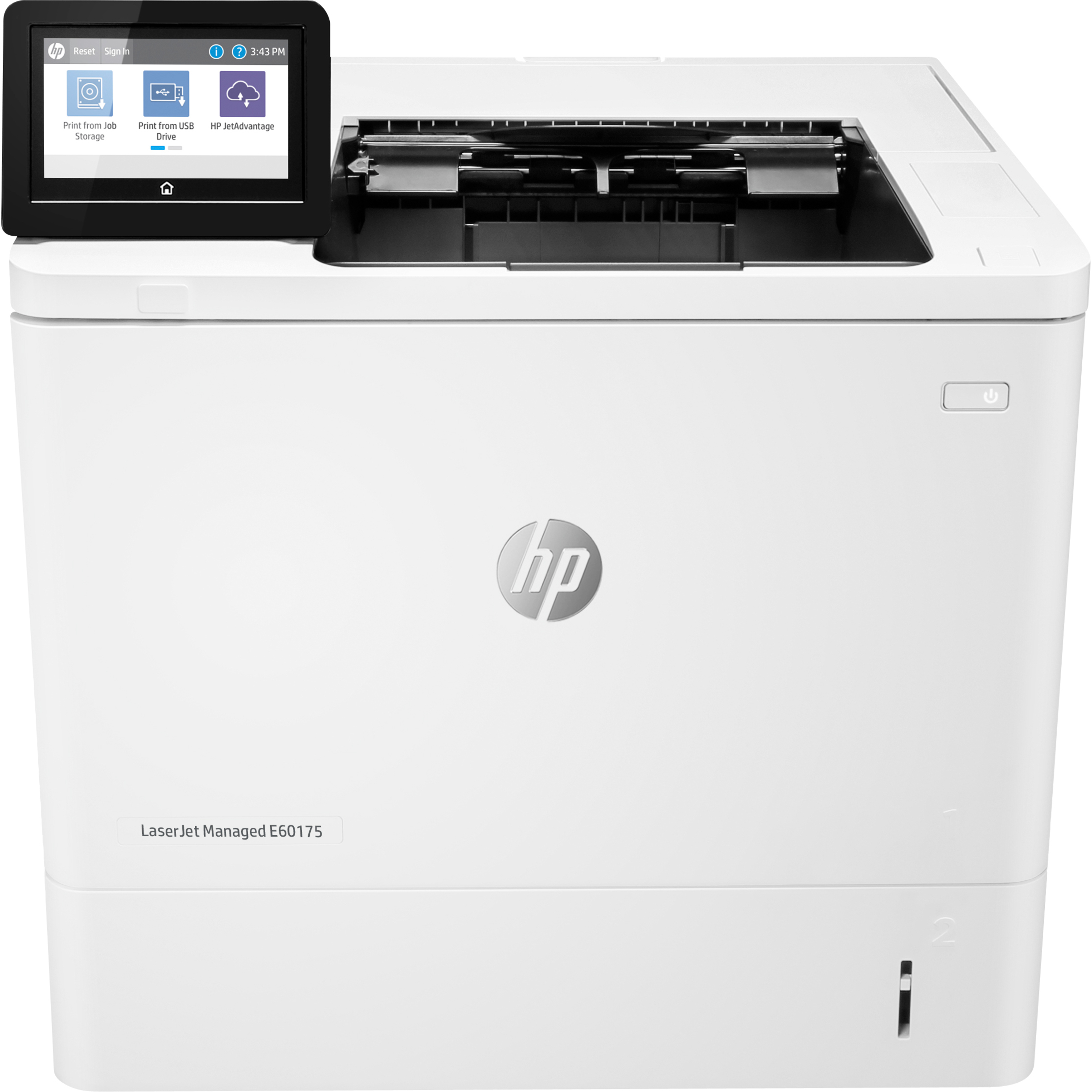 HP LaserJet Managed E60175 E60175dn Desktop Laser Printer - Monochrome - 75 ppm Mono - 1200 x 1200 dpi Print - Automatic Duplex Print - 650 Sheets Input - Ethernet - 450000 Pages Duty Cycle - Plain Paper Print - Gigabit Ethernet - USB