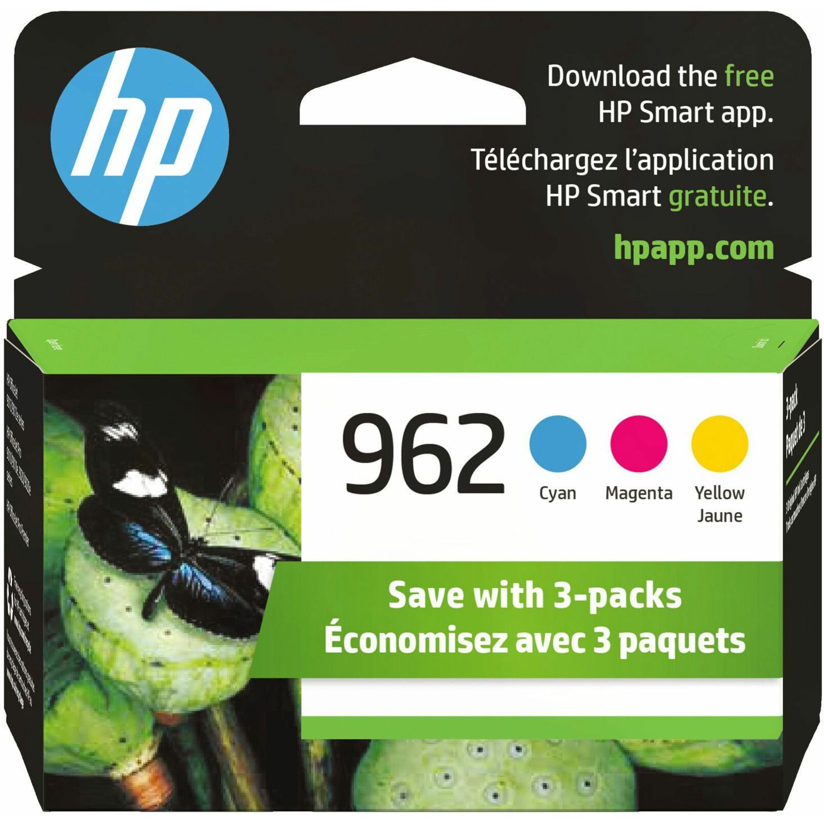HP 962 Original Inkjet Ink Cartridge - Combo Pack - CMY - 3 Pack