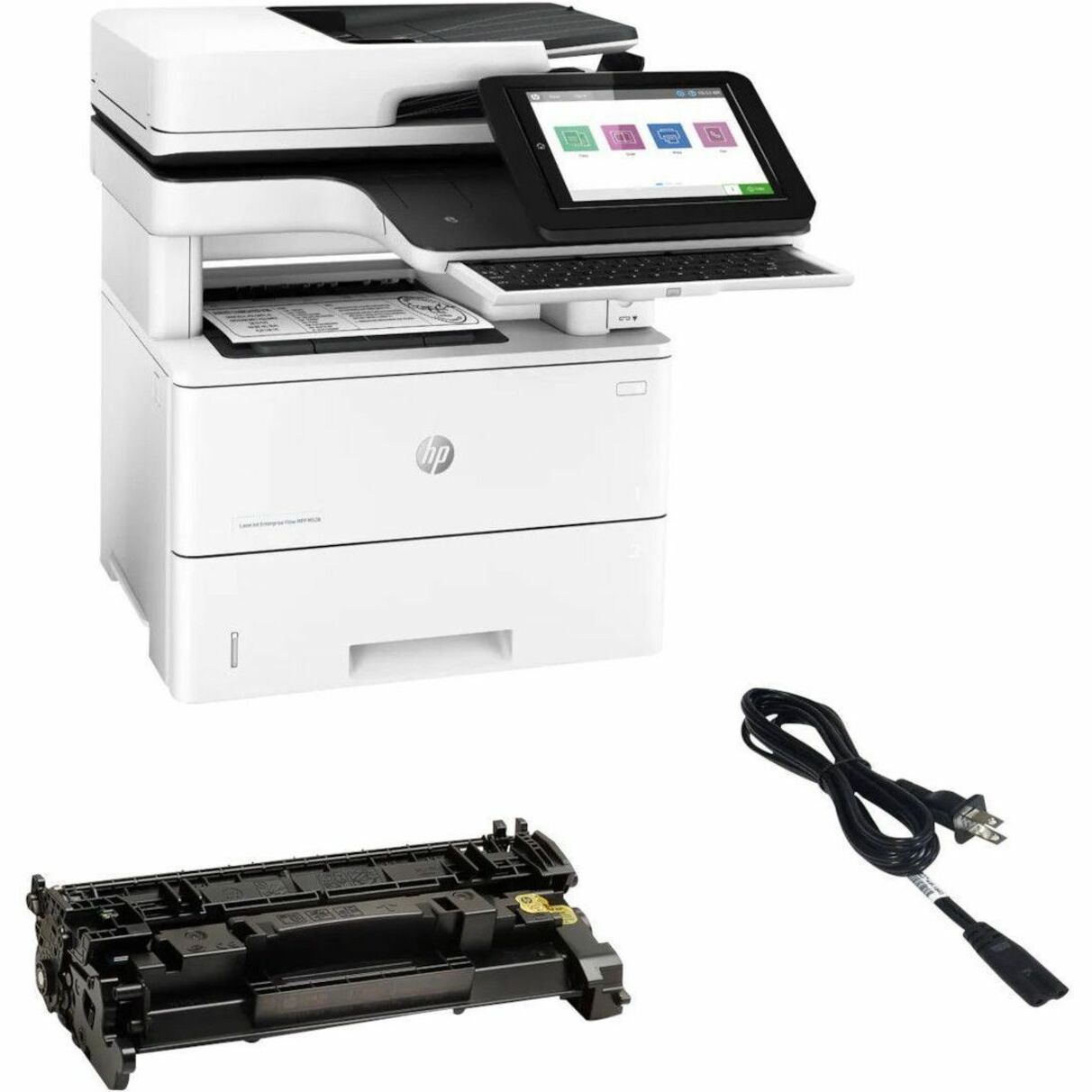 HP LaserJet M528z Wired & Wireless Laser Multifunction Printer - Monochrome - Copier/Fax/Printer/Scanner - 43 ppm Mono Print - 1200 x 1200 dpi Print - Automatic Duplex Print - Up to 150000 Pages Monthly - Color Flatbed Scanner - 600 dpi Optical Scan - Monochrome Fax - Gigabit Ethernet - Wireless LAN - Wi-Fi Direct, Apple AirPrint, Google Cloud Print, HP ePrint, Mopria - USB - For Plain Paper Print — alternate image2