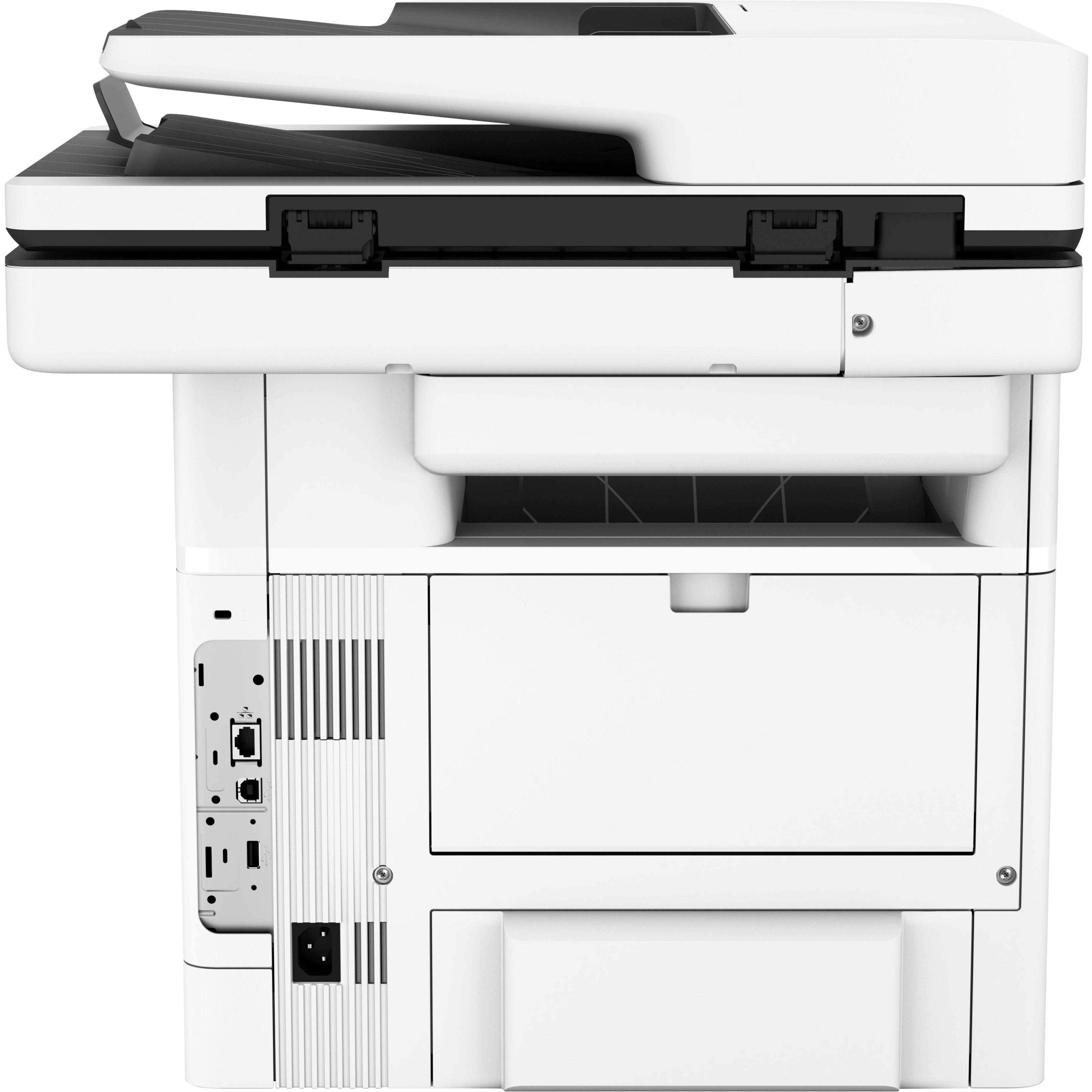 HP LaserJet Managed E52645dn Laser Multifunction Printer-Monochrome-Copier/Scanner-45 ppm Mono Print-1200x1200 Print-Automatic Duplex Print-150000 Pages Monthly-650 sheets Input-Color Scanner-600 Optical Scan-Gigabit Ethernet Ethernet - Copier/Printer/Scanner - 45 ppm Mono Print - 1200 x 1200 dpi Print - Automatic Duplex Print - Up to 150000 Pages Monthly - 650 sheets Input - Color Flatbed Scanner - 600 dpi Optical Scan - Gigabit Ethernet - USB - For Plain Paper Print — rearmaximum