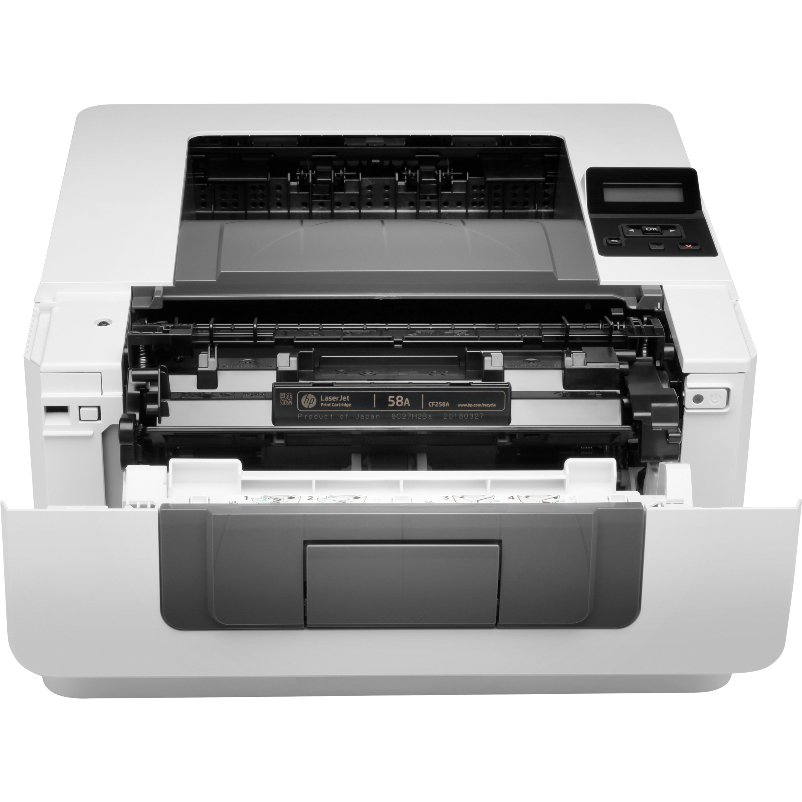 HP LaserJet Pro M404 M404dw Desktop Laser Printer - Monochrome - 40 ppm Mono - 1200 dpi Print - Automatic Duplex Print - 350 Sheets Input - Ethernet - Wireless LAN - HP ePrint, Apple AirPrint, Mopria, Wi-Fi Direct, Google Cloud Print - 80000 Pages Duty Cycle - Plain Paper Print - Gigabit Ethernet - USB — alternate image1