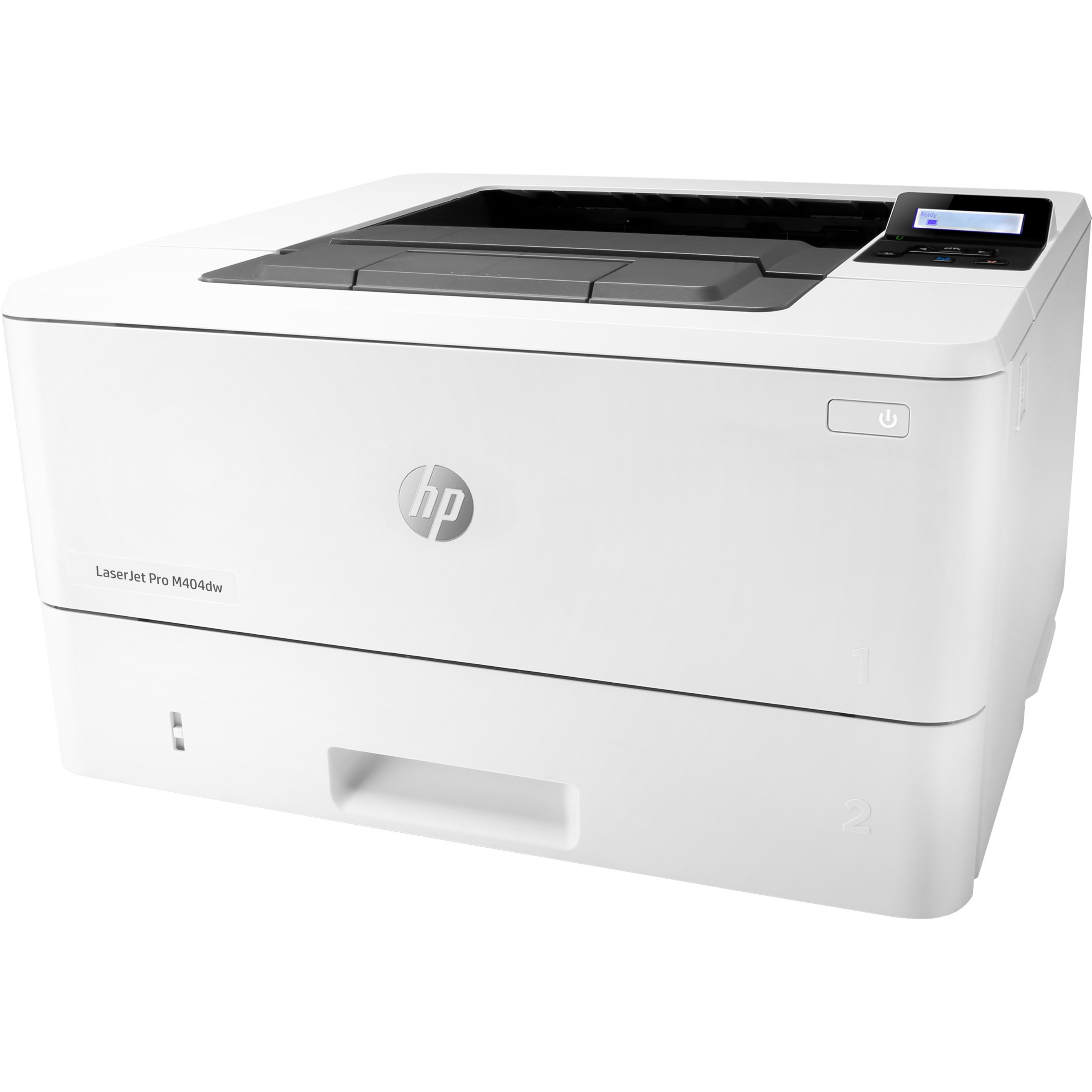 HP LaserJet Pro M404 M404dw Desktop Laser Printer - Monochrome - 40 ppm Mono - 1200 dpi Print - Automatic Duplex Print - 350 Sheets Input - Ethernet - Wireless LAN - HP ePrint, Apple AirPrint, Mopria, Wi-Fi Direct, Google Cloud Print - 80000 Pages Duty Cycle - Plain Paper Print - Gigabit Ethernet - USB — leftmaximum