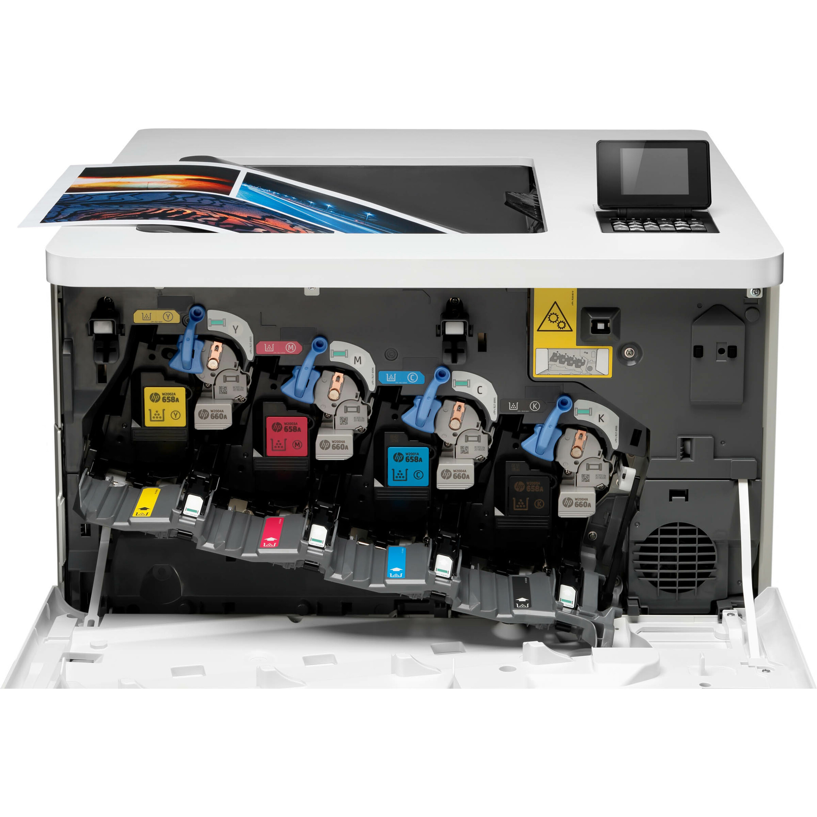 HP LaserJet Enterprise M751dn Desktop Laser Printer - Color - 40 ppm Mono / 40 ppm Color - 1200 x 1200 dpi Print - Automatic Duplex Print - 650 Sheets Input - Ethernet - 150000 Pages Duty Cycle - Plain Paper Print - Gigabit Ethernet - USB — alternate image3