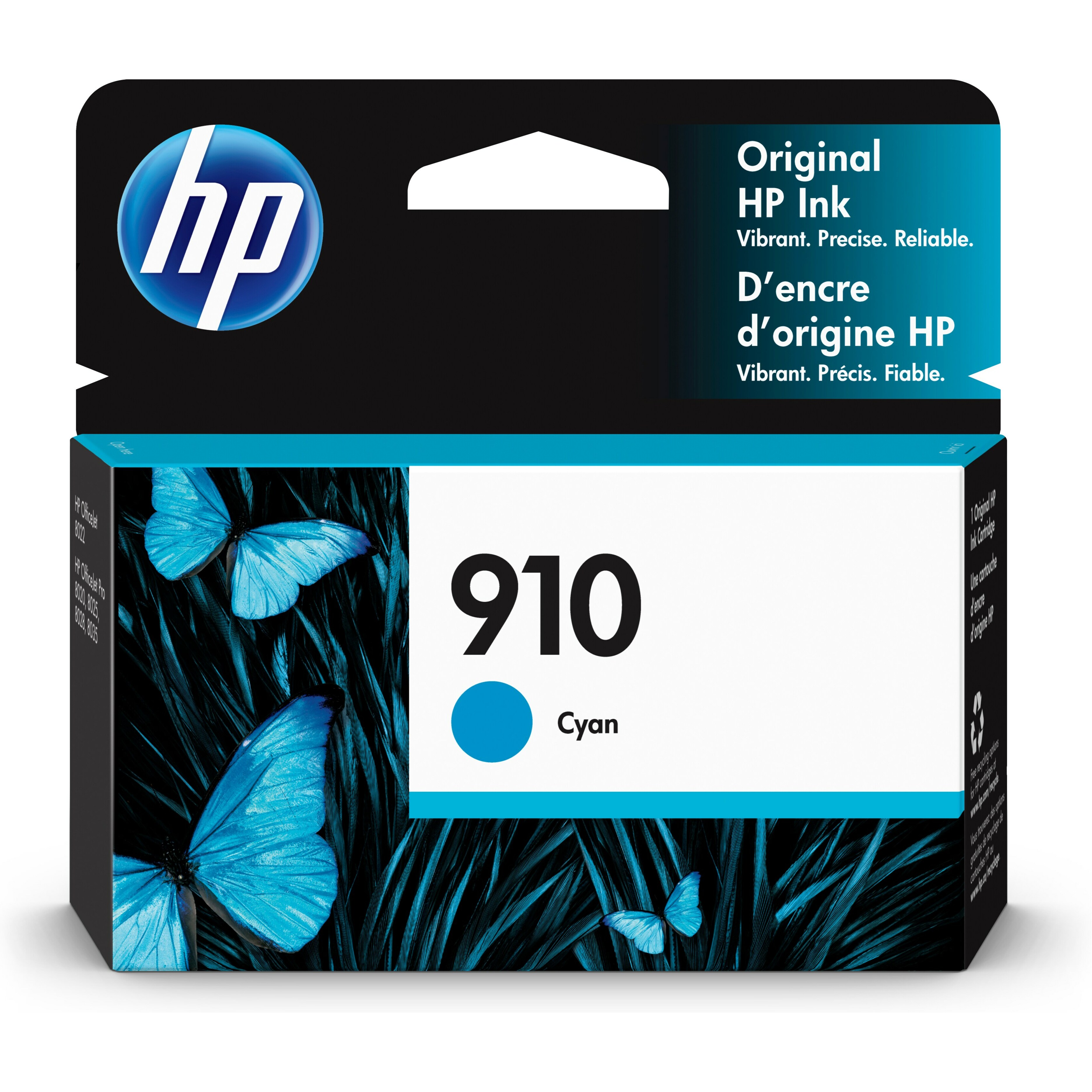 HP 910 Original Standard Yield Inkjet Ink Cartridge - Cyan - 1 Each - 315 Pages