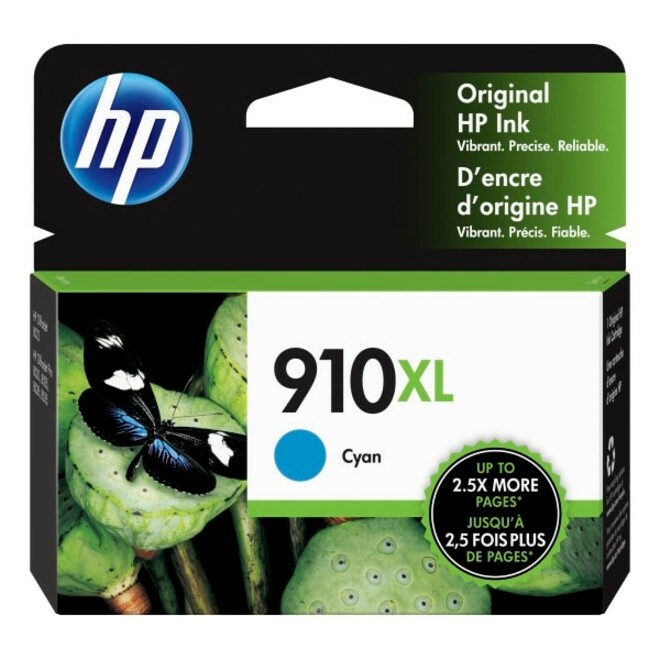 HP 910XL Original High Yield Inkjet Ink Cartridge - Cyan - 1 Each - 825 Pages