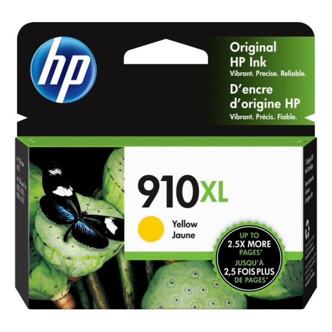 HP 910XL Original High Yield Inkjet Ink Cartridge - Yellow - 1 Each - 825 Pages
