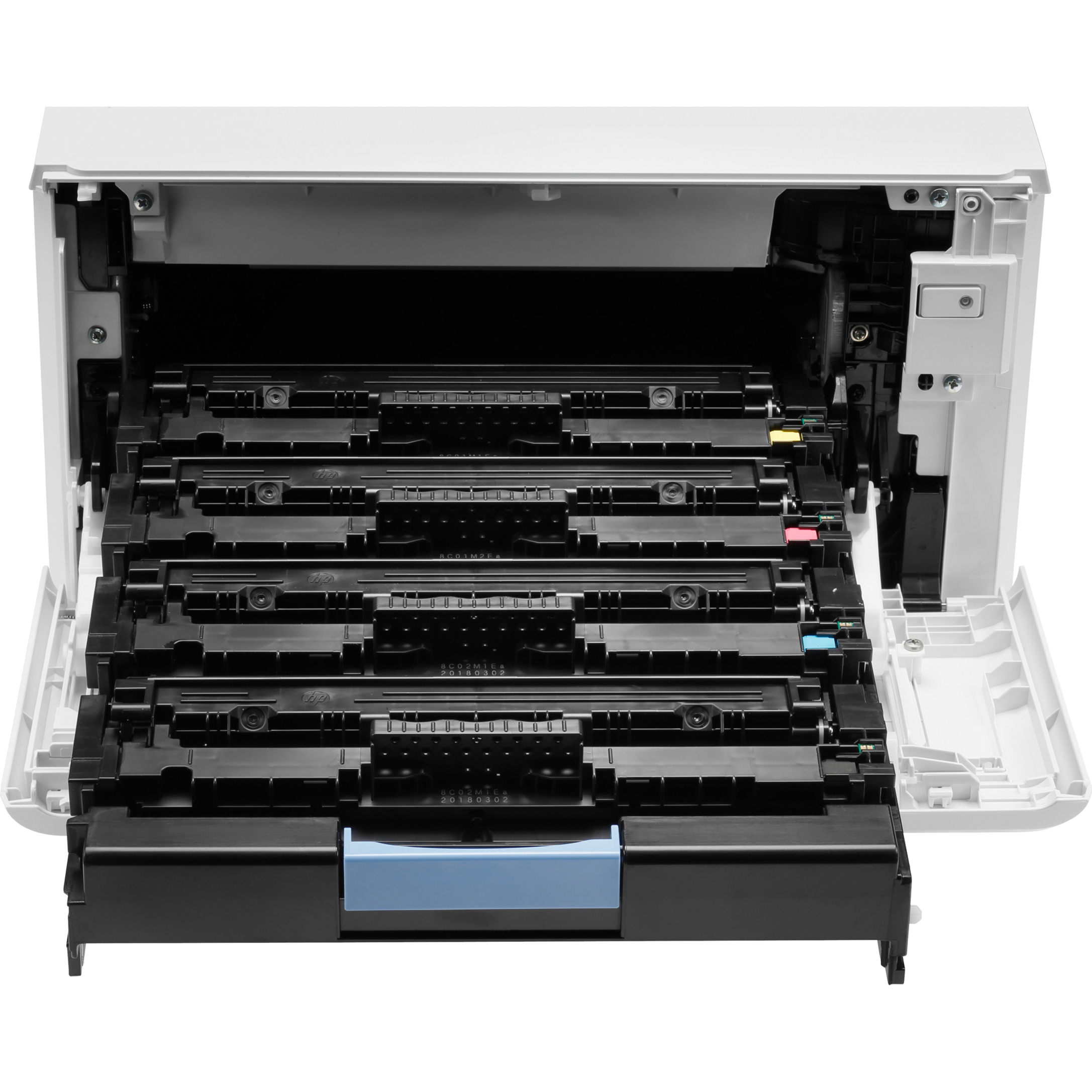 HP LaserJet Pro M454 M454dw Desktop Laser Printer - Color - 28 ppm Mono / 28 ppm Color - 38400 x 600 dpi Print - Automatic Duplex Print - 300 Sheets Input - Ethernet - Wireless LAN - Apple AirPrint, Google Cloud Print, HP ePrint, Mopria, Wi-Fi Direct - 50000 Pages Duty Cycle - Plain Paper Print - Gigabit Ethernet - USB — alternate image1