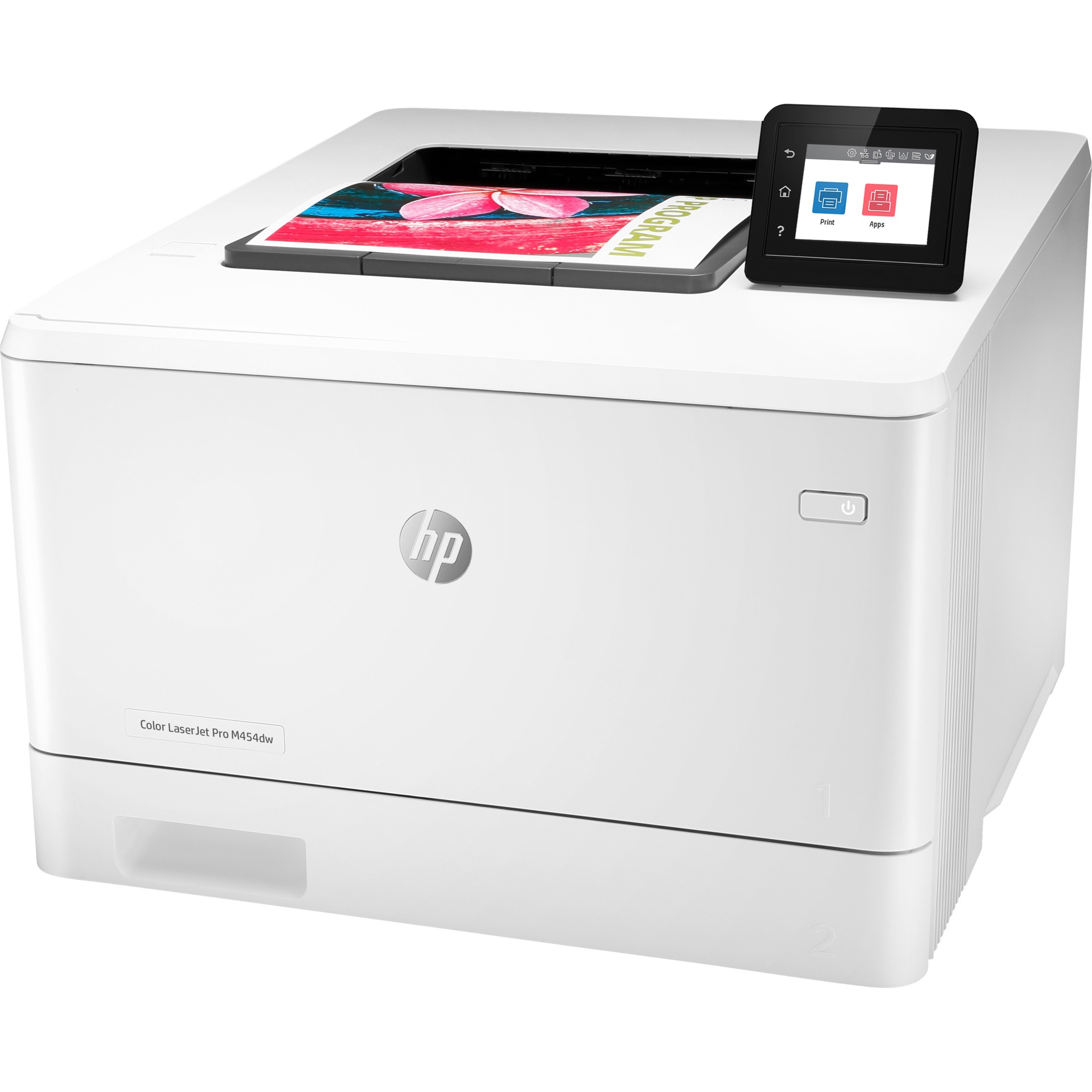 HP LaserJet Pro M454 M454dw Desktop Laser Printer - Color - 28 ppm Mono / 28 ppm Color - 38400 x 600 dpi Print - Automatic Duplex Print - 300 Sheets Input - Ethernet - Wireless LAN - Apple AirPrint, Google Cloud Print, HP ePrint, Mopria, Wi-Fi Direct - 50000 Pages Duty Cycle - Plain Paper Print - Gigabit Ethernet - USB — leftmaximum